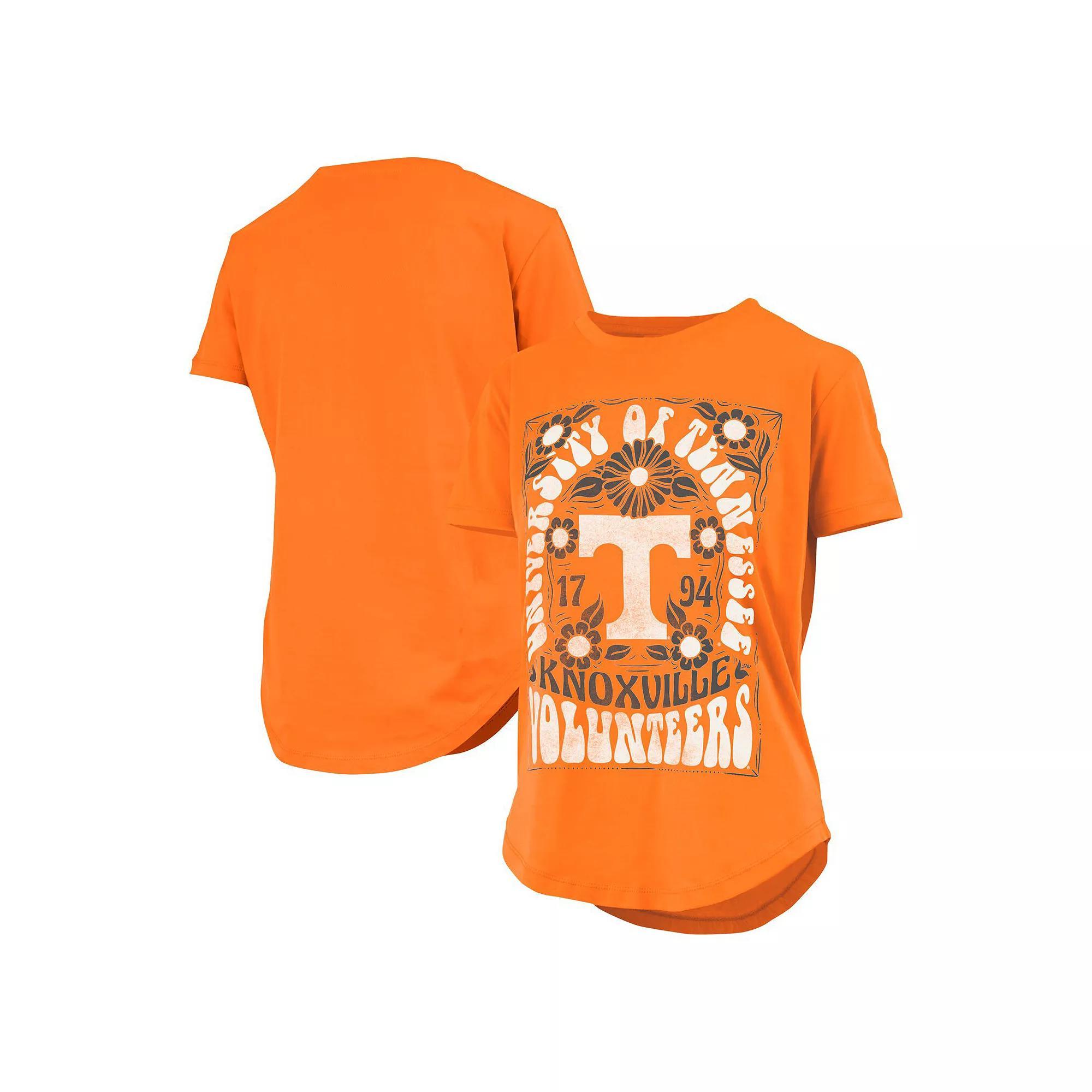 Women's Pressbox  Tennessee Orange Tennessee Volunteers Irvine Floral Team Color��T-Shirt, Size: Small Product Image