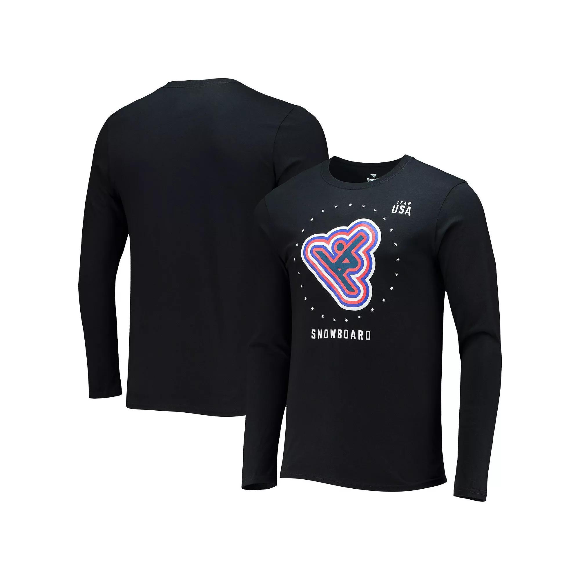 Men's Fanatics Branded Black Team USA Snowboarding Long Sleeve T-Shirt, Size: XL, Usa Black Product Image