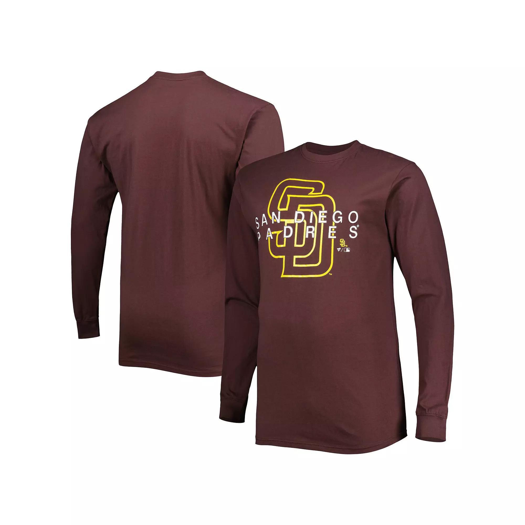 Men's Brown San Diego Padres Big & Tall Long Sleeve T-Shirt, Size: 2XB Product Image