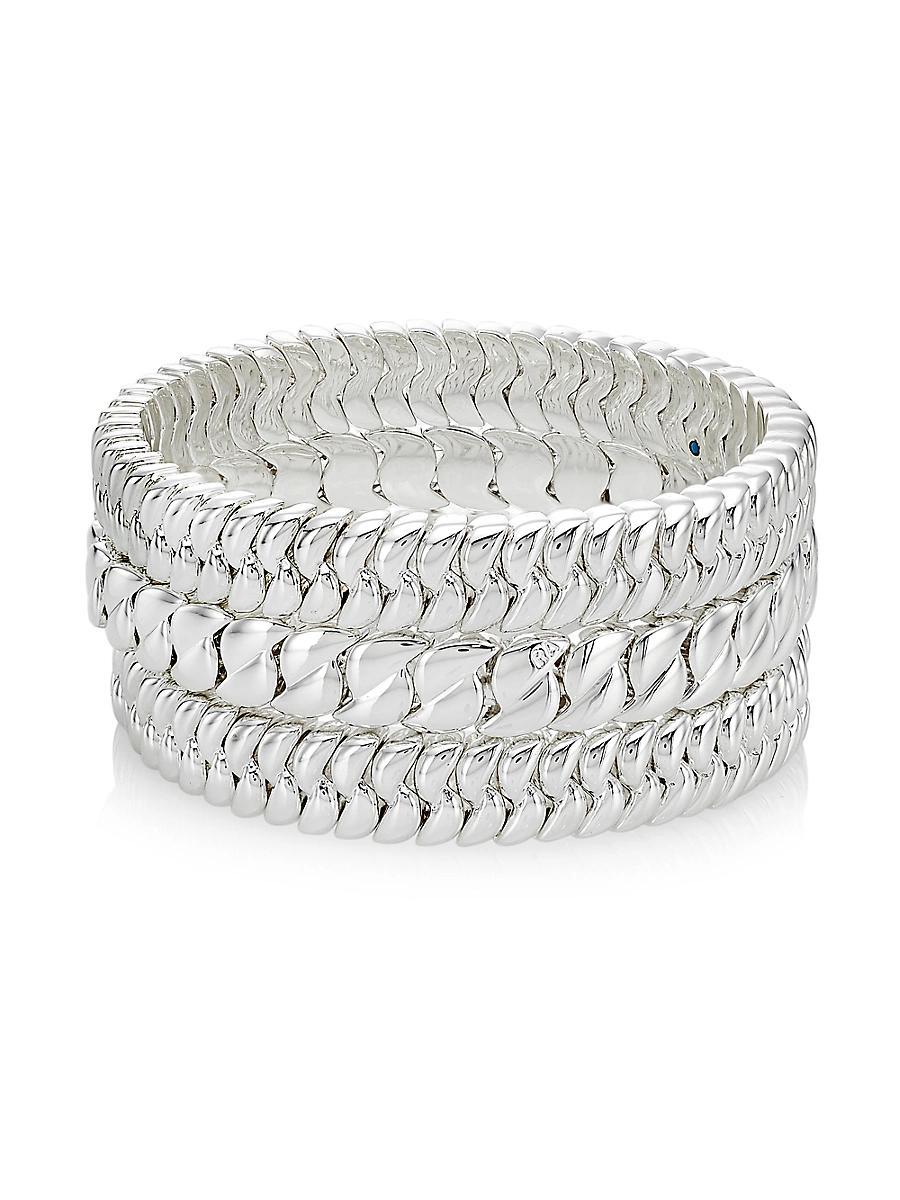 Womens The Super Silver Set Of 3 Stretch Bracelets Product Image