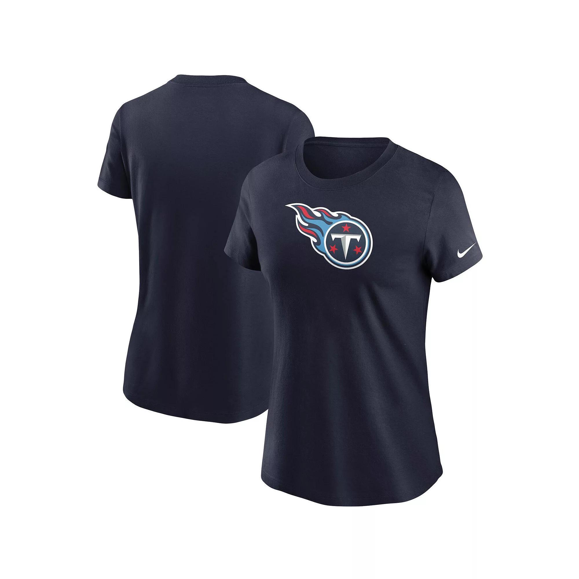 Women's Nike Navy Tennessee Titans Logo Essential T-Shirt,  Product Image