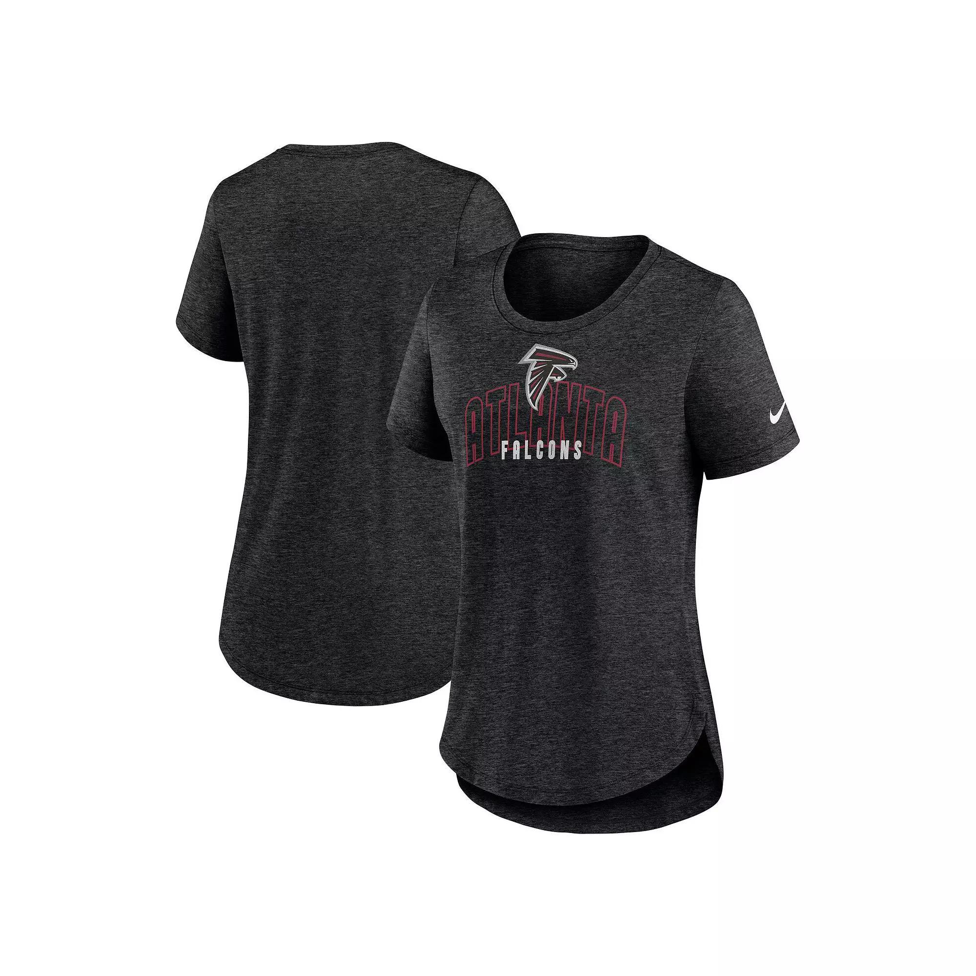 Women's Nike Heather Black New York Jets Fashion Tri-Blend T-Shirt, Size: 2XL, Charco Product Image