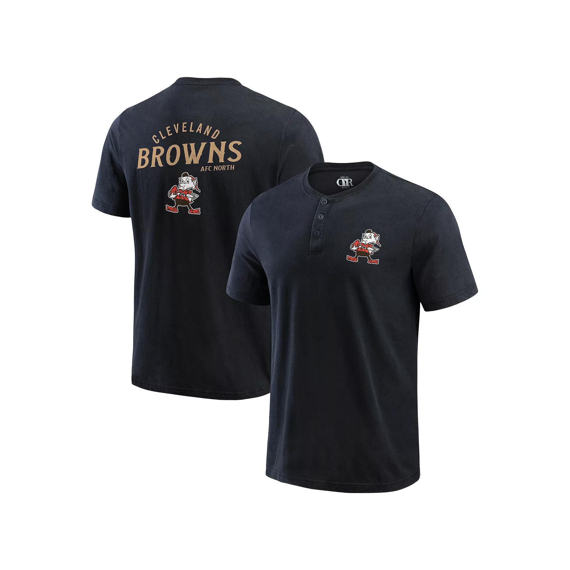 Men's Darius Rucker Collection by Fanatics Black New England Patriots Washed Henley T-Shirt,  Product Image