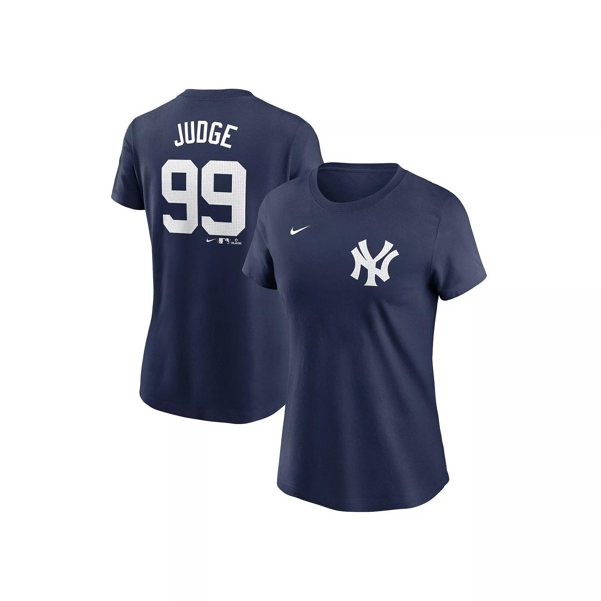Women's Nike Aaron Judge Navy New York Yankees Fuse Name & Number T-Shirt,  Product Image