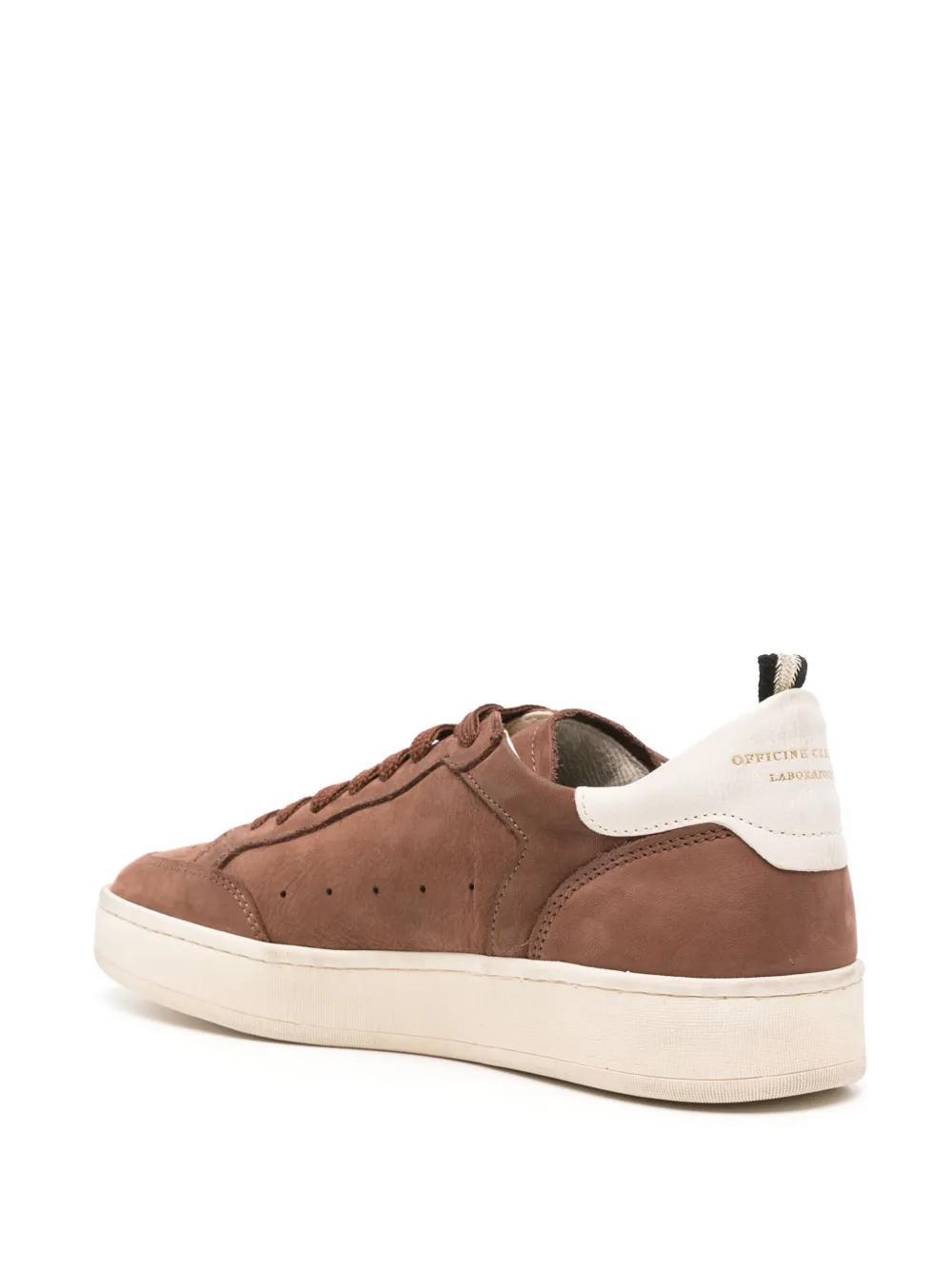 OFFICINE CREATIVE Magic 102 Leather Sneakers In Cigar Product Image