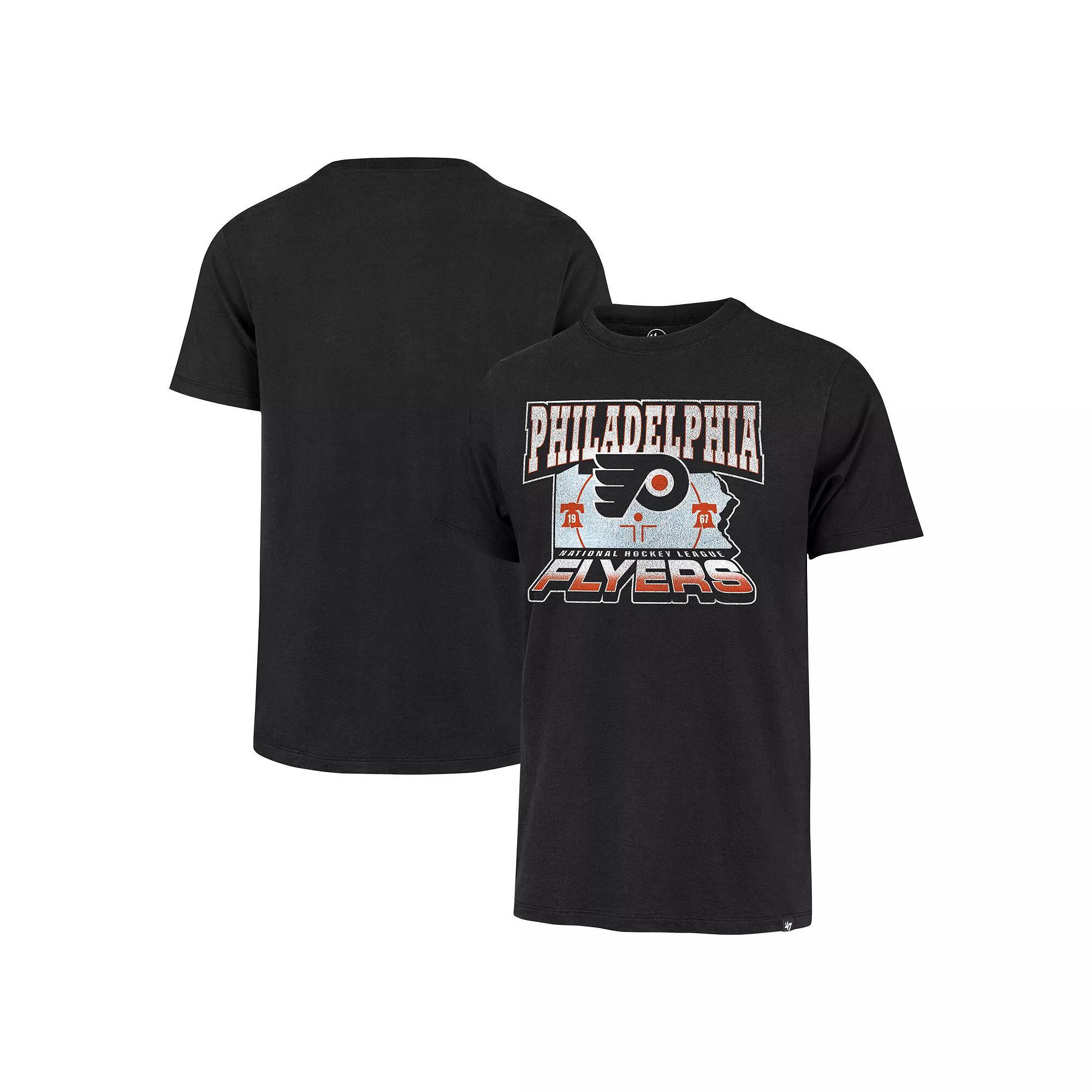 Men's '47 Black Philadelphia Flyers Regional Localized Franklin T-Shirt,  Product Image