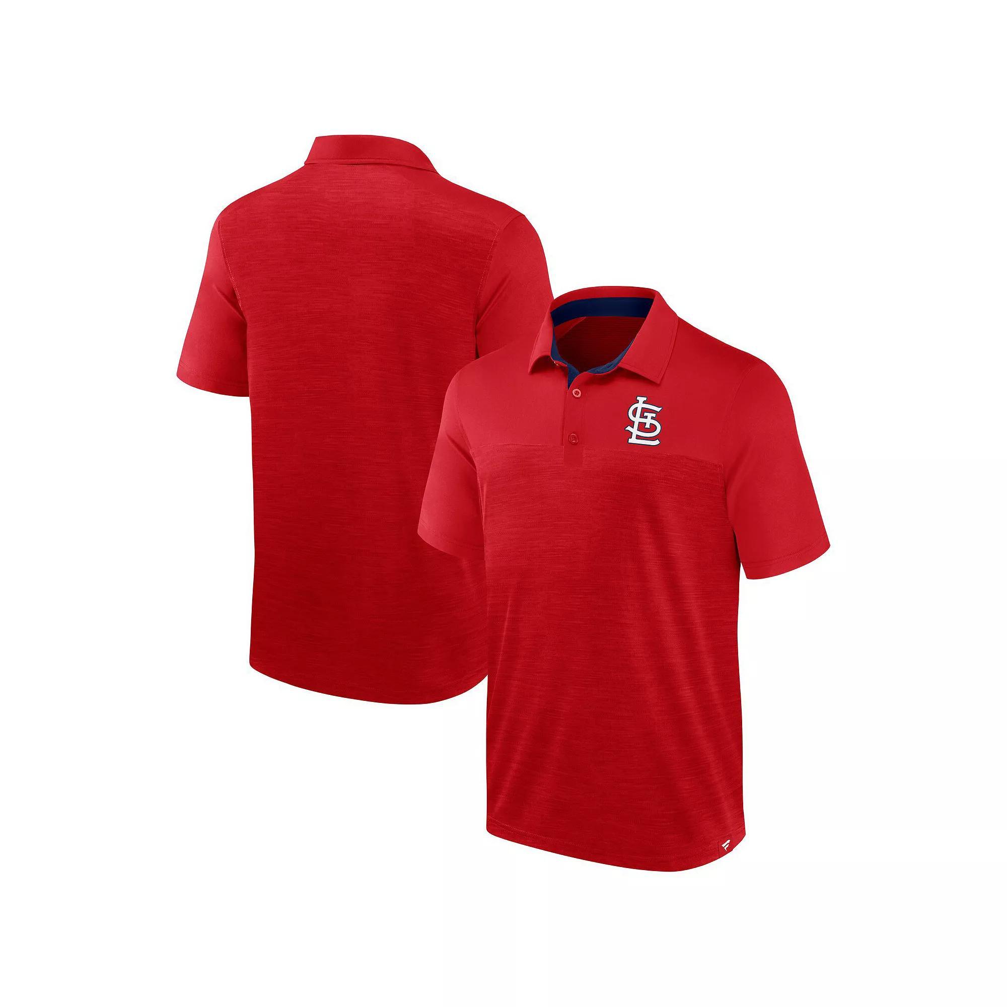Men's Fanatics Red St. Louis Cardinals Base Thief Polo, Size: Medium Product Image