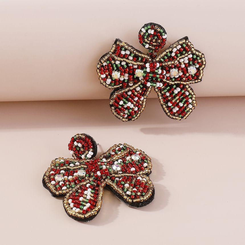 Beaded Bow Drop Earring Product Image