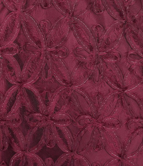 Adrianna Papell Soutache Embroidered Sleeveless V-Neck A-Line Gown Product Image