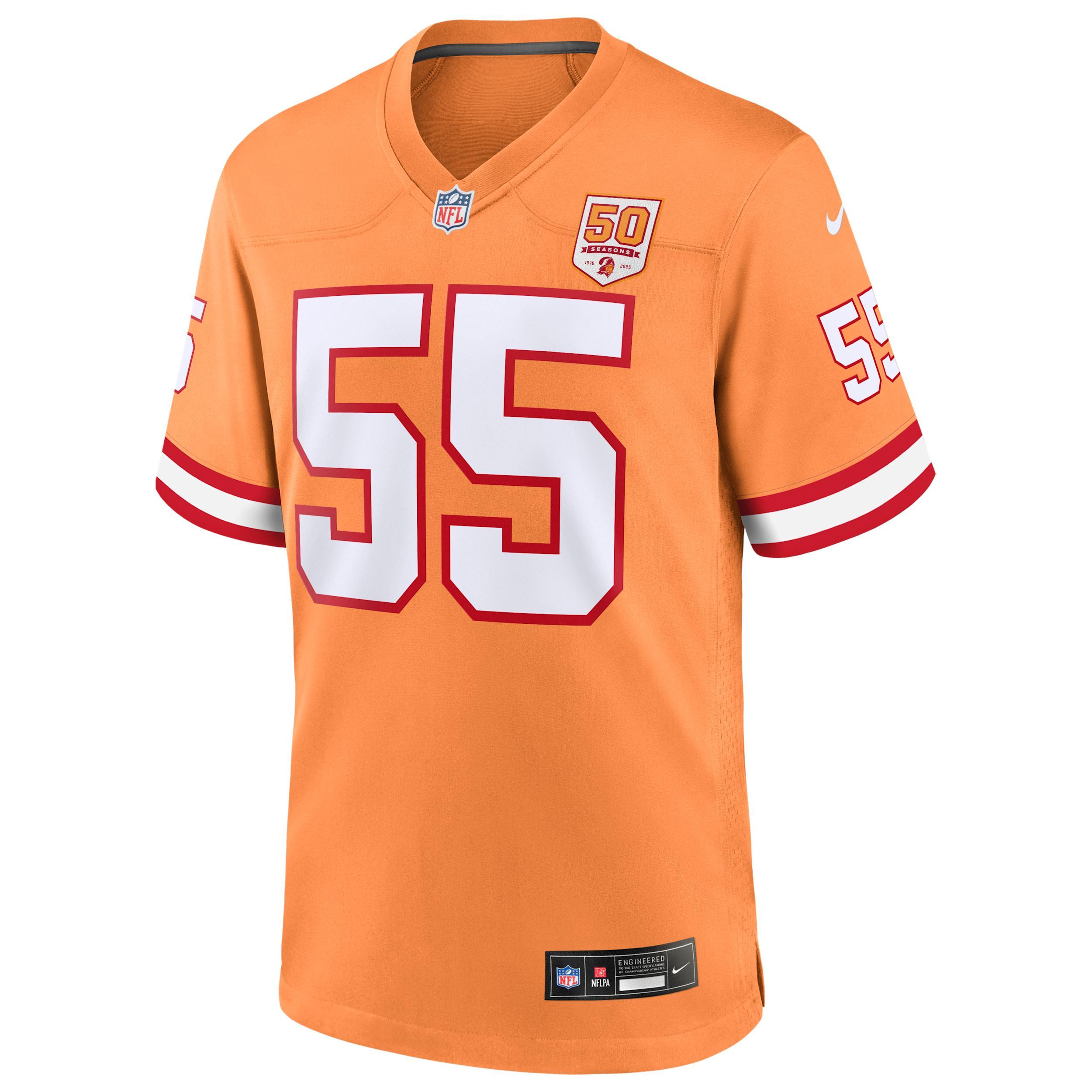 Derrick Brooks Tampa Bay Buccaneers 50th Anniversary Nike Mens NFL Game Jersey | 67NM01OSW6R-V22 Product Image