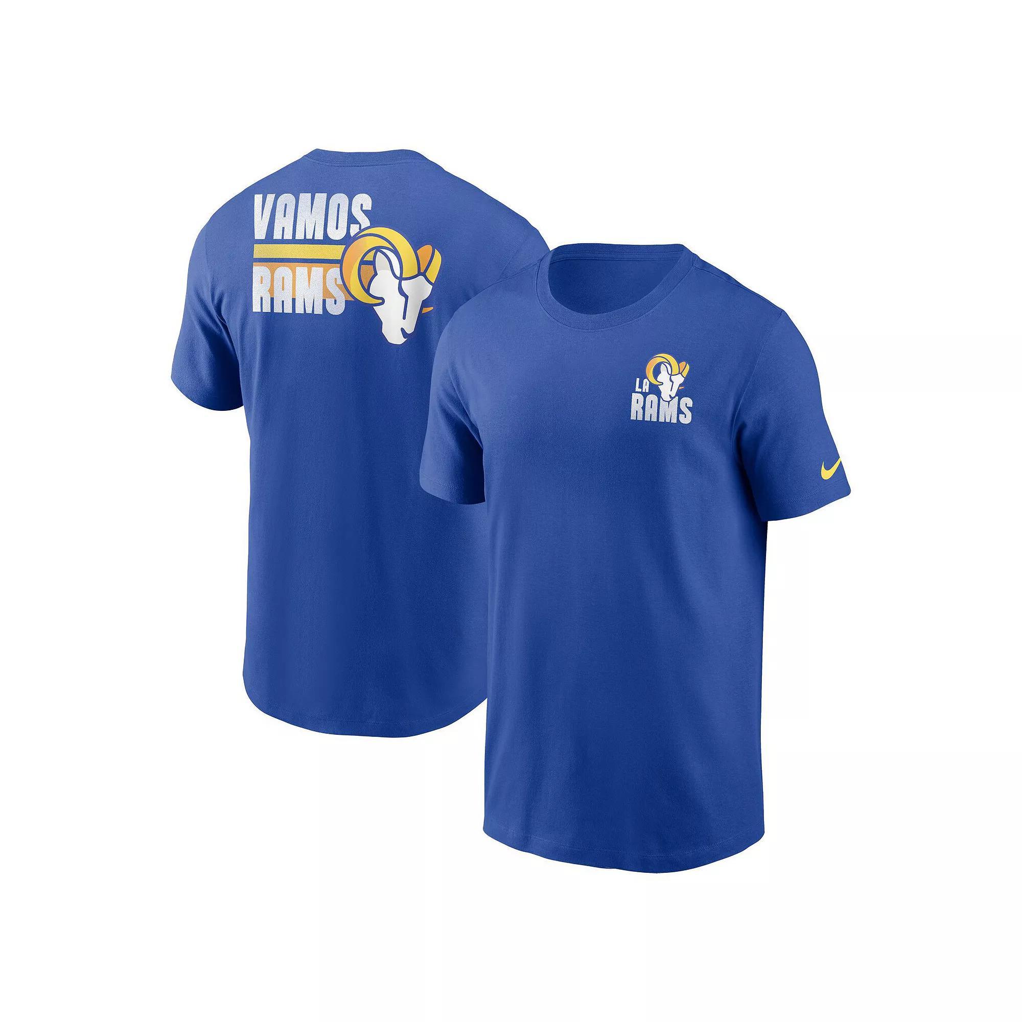 Men's Nike Royal Los Angeles Rams Blitz Essential T-Shirt,  Product Image