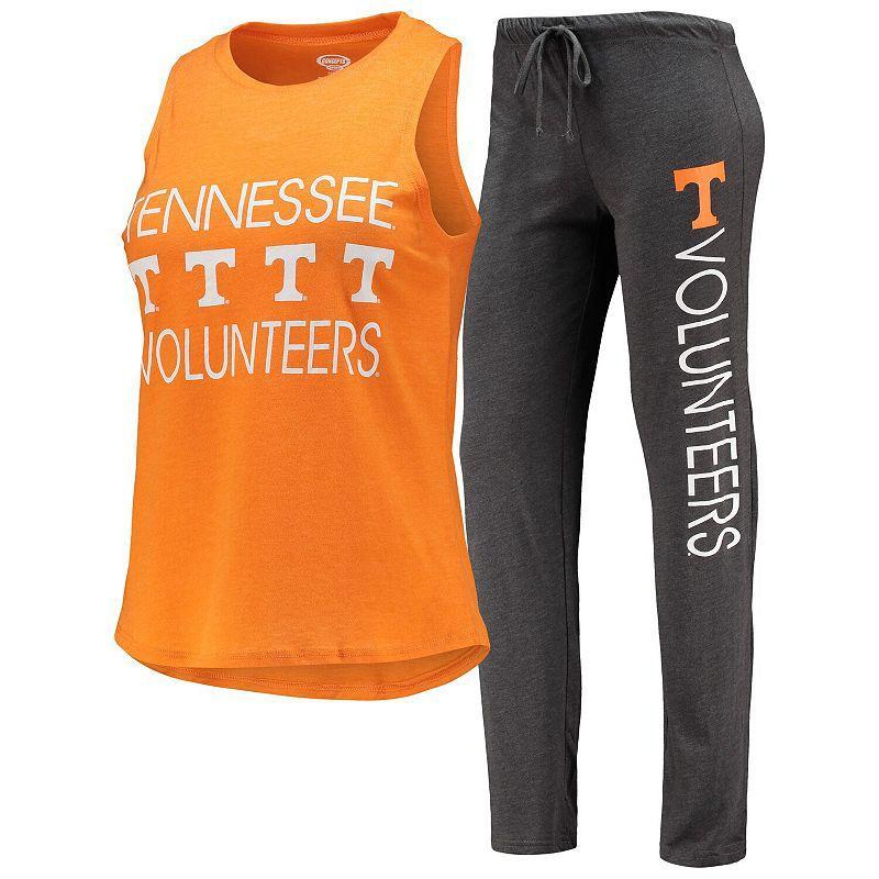 Womens Concepts Sport Charcoal/Tennessee Orange Tennessee Volunteers Tank Top & Pants Sleep Set Product Image