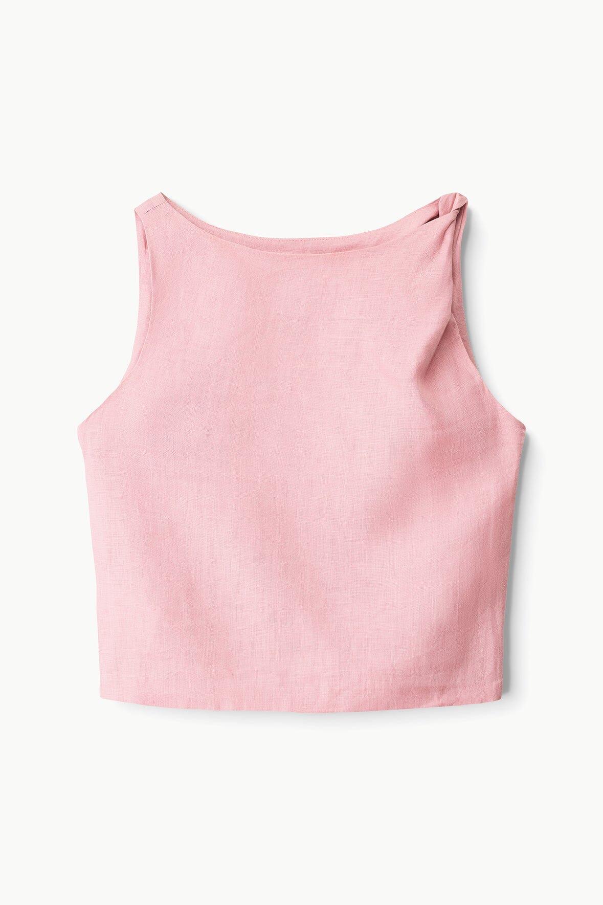 BOA LINEN TOP | FADED BLUSH Product Image