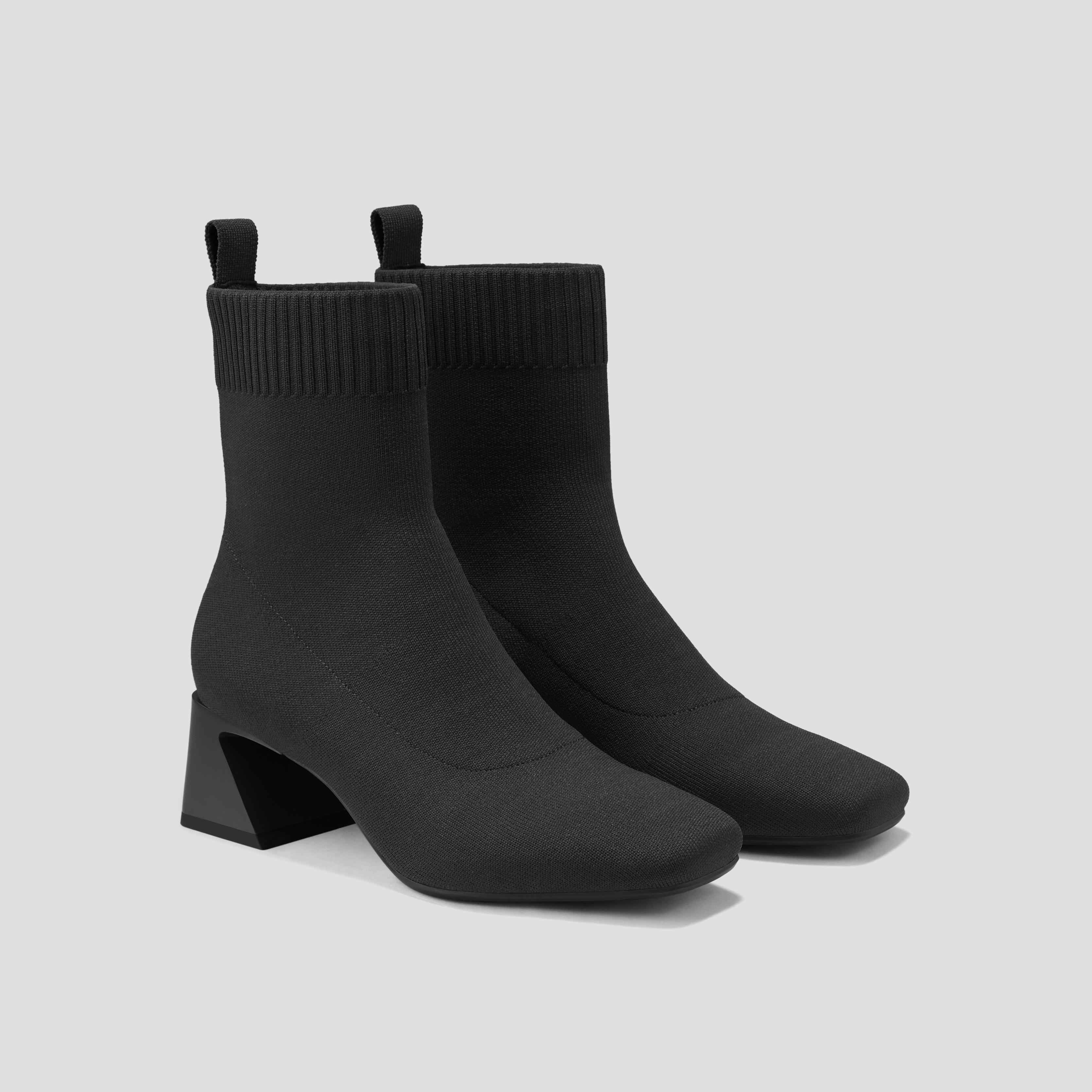 Square-Toe Water-Repellent Boots (Margot Wedge Bootie) Product Image