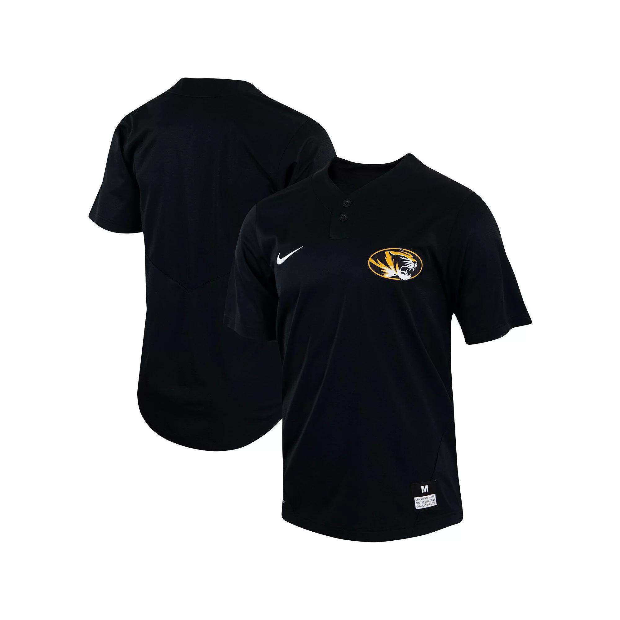 Men's Nike Black Missouri Tigers Two-Button Replica Baseball Jersey,  Product Image