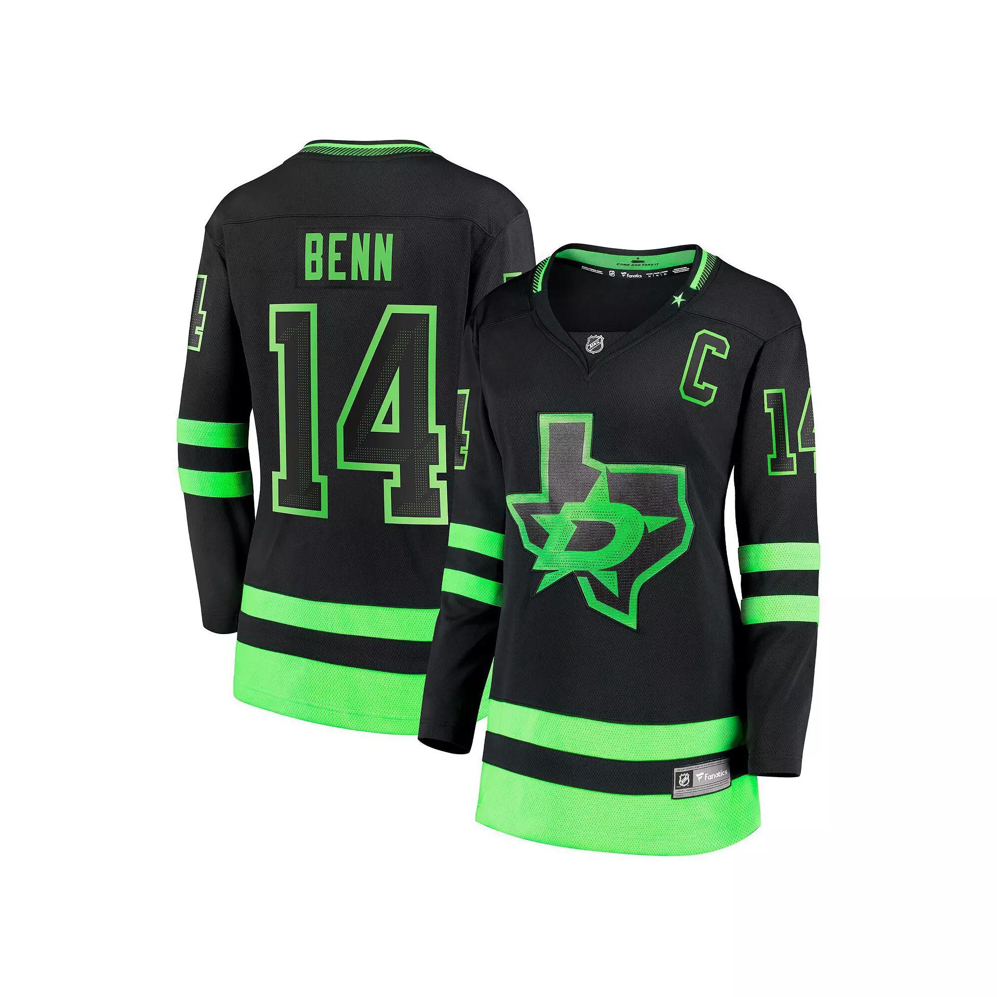 Women's Fanatics Branded Jamie Benn Black Dallas Stars 2020/21 Alternate Premier Breakaway Player Jersey, Size: Medium, Str Black Product Image