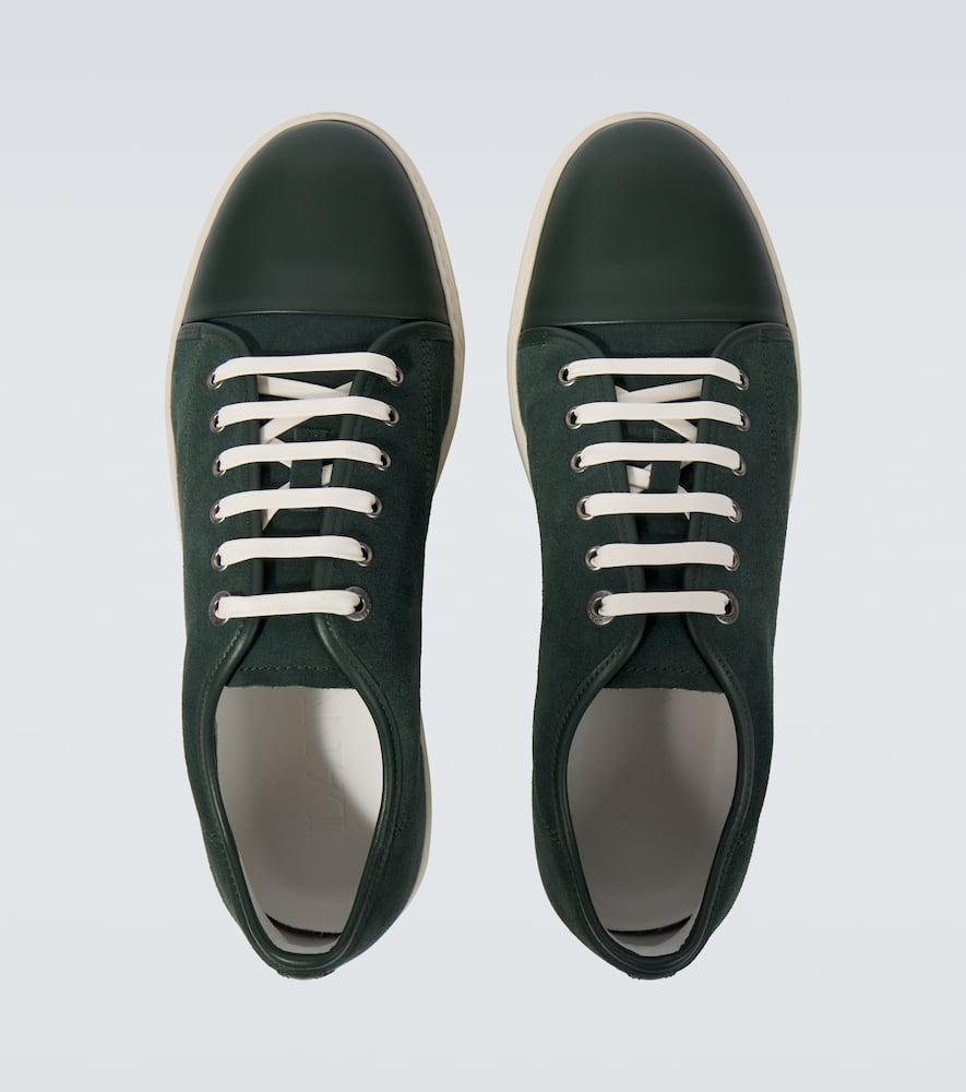 LANVIN Dbb1 Suede Sneakers In Espresso/white Product Image