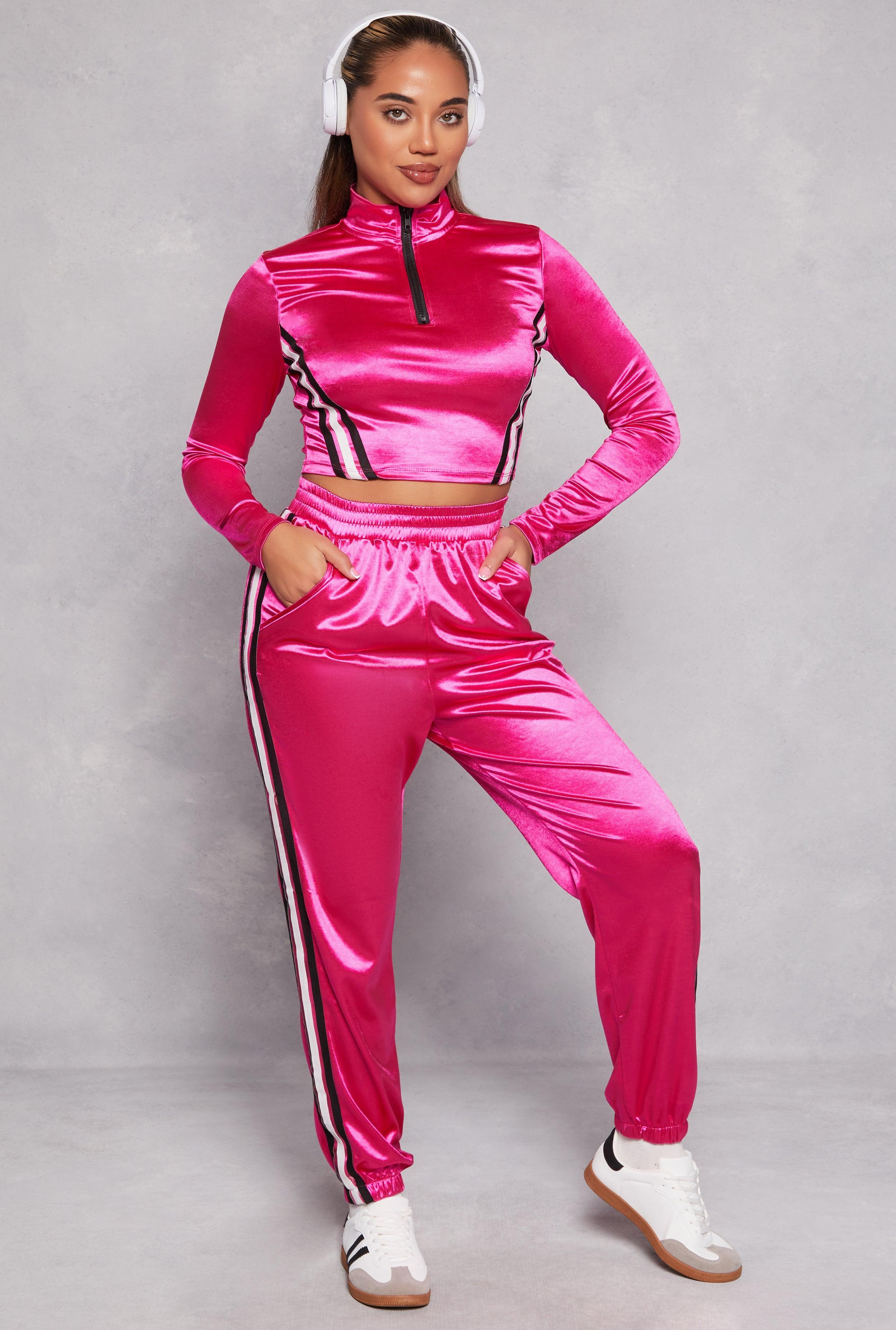 Womens Varsity Stripe Detail High Waist Joggers Product Image