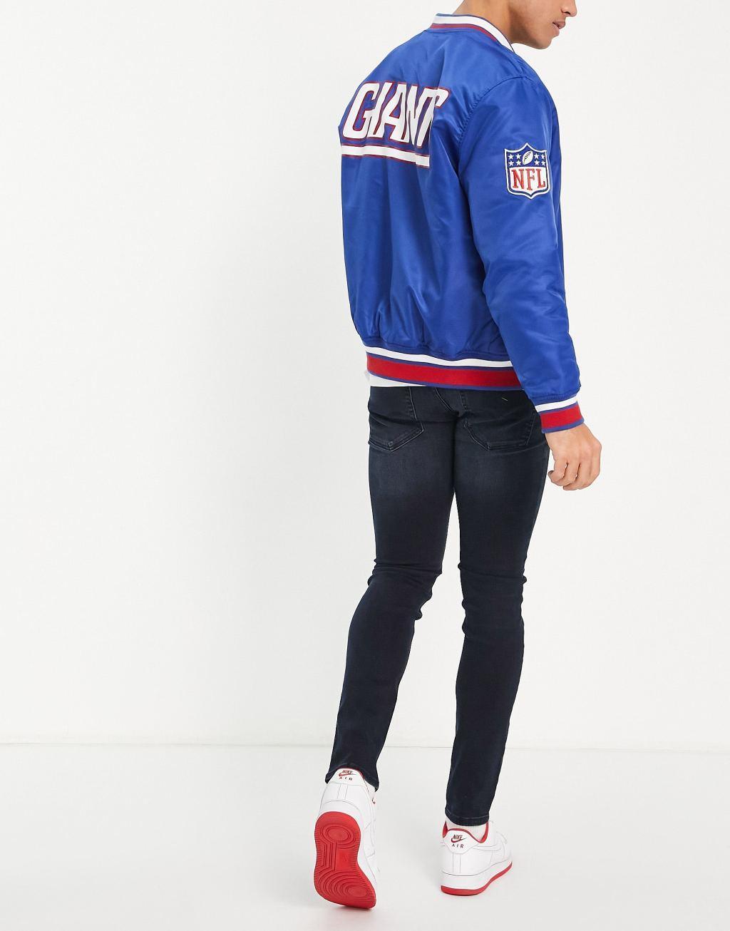 Jack & Jones Intelligence Liam skinny fit stretch jeans in blue black Product Image