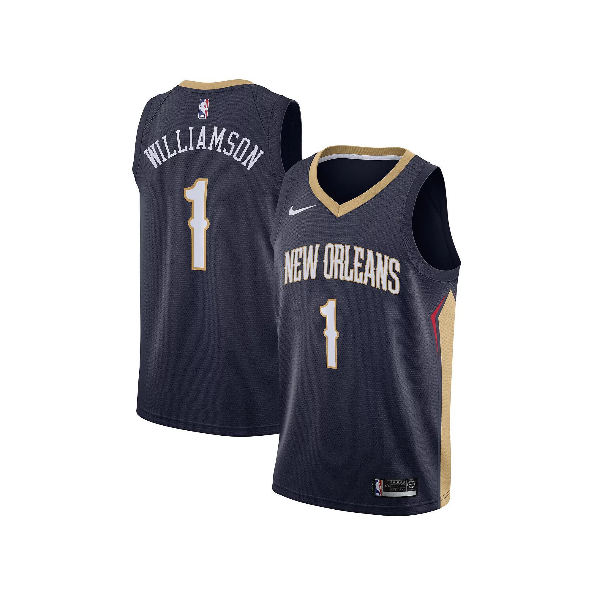 Men's Nike Zion Williamson Navy New Orleans Pelicans 2019 NBA Draft First Round Pick Swingman Jersey - Icon Edition, Size: Small, Blue Product Image