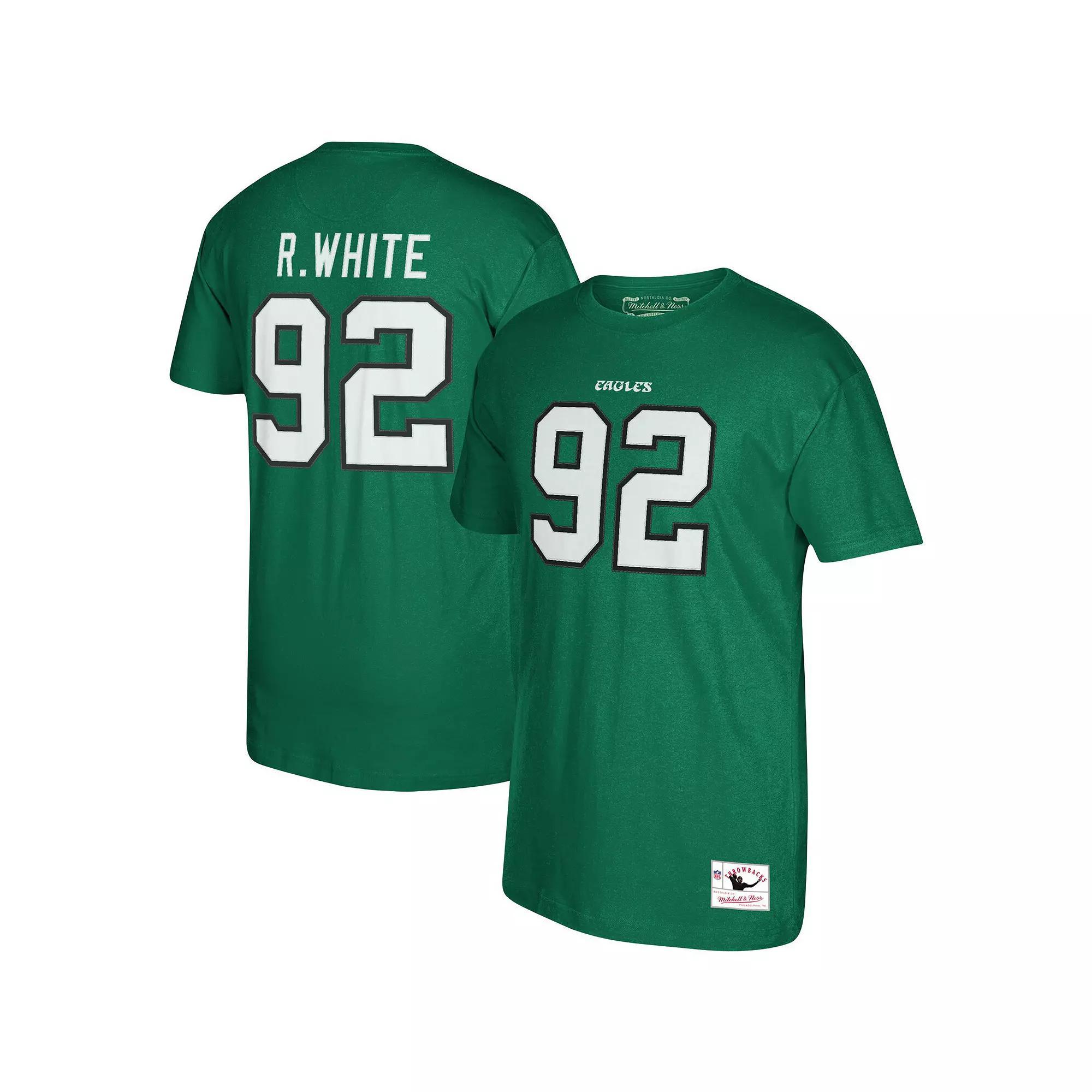 Men's Mitchell & Ness Reggie White Kelly Green Philadelphia Eagles Retired Player Logo Name & Number T-Shirt, Size: Medium Product Image
