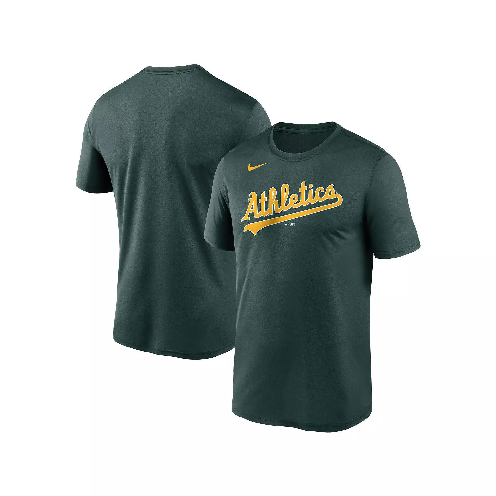 Men's Nike Green Oakland Athletics Wordmark Legend Performance T-Shirt,  Product Image