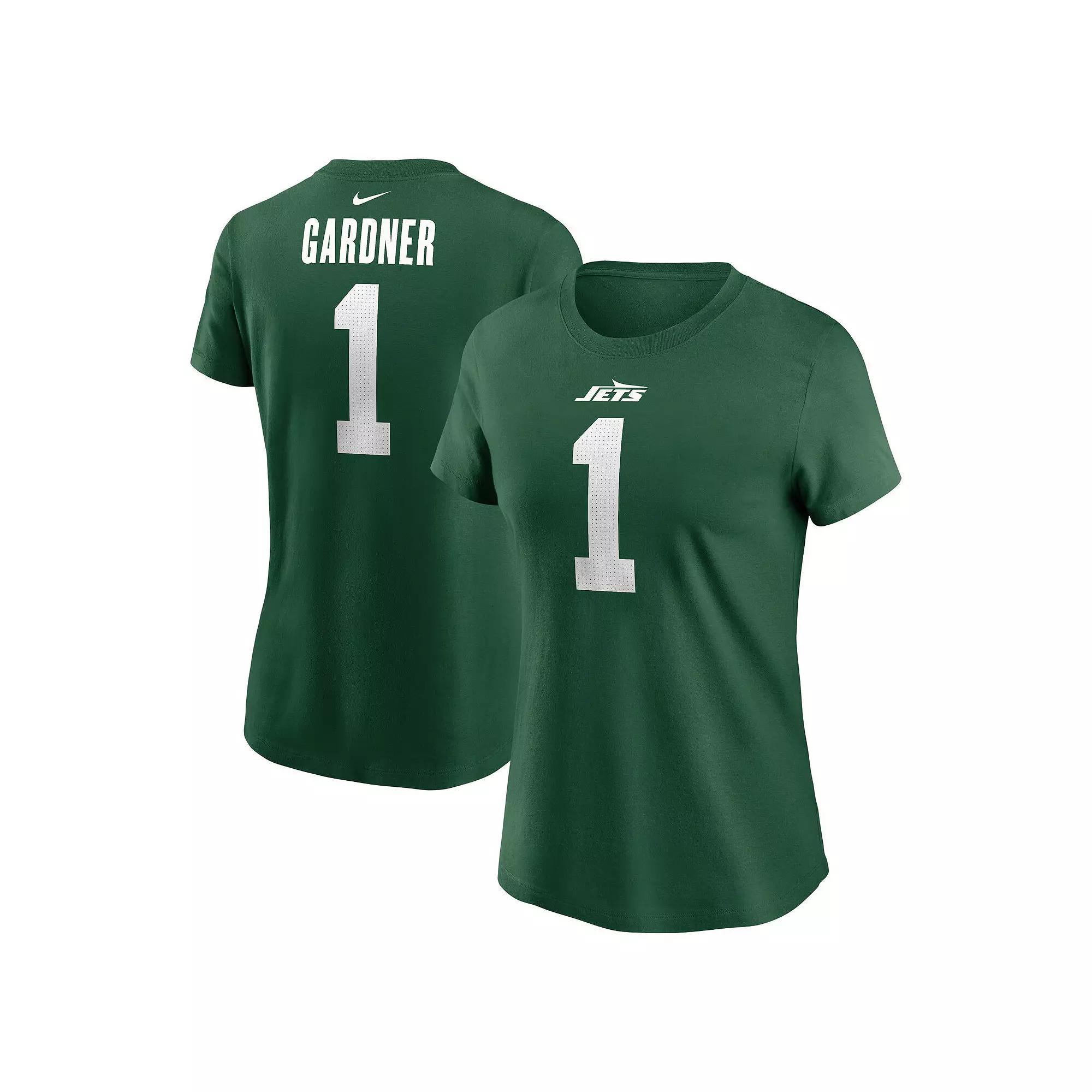 Women's Nike Ahmad Sauce Gardner Legacy Green New York Jets Name & Number T-Shirt,  Product Image
