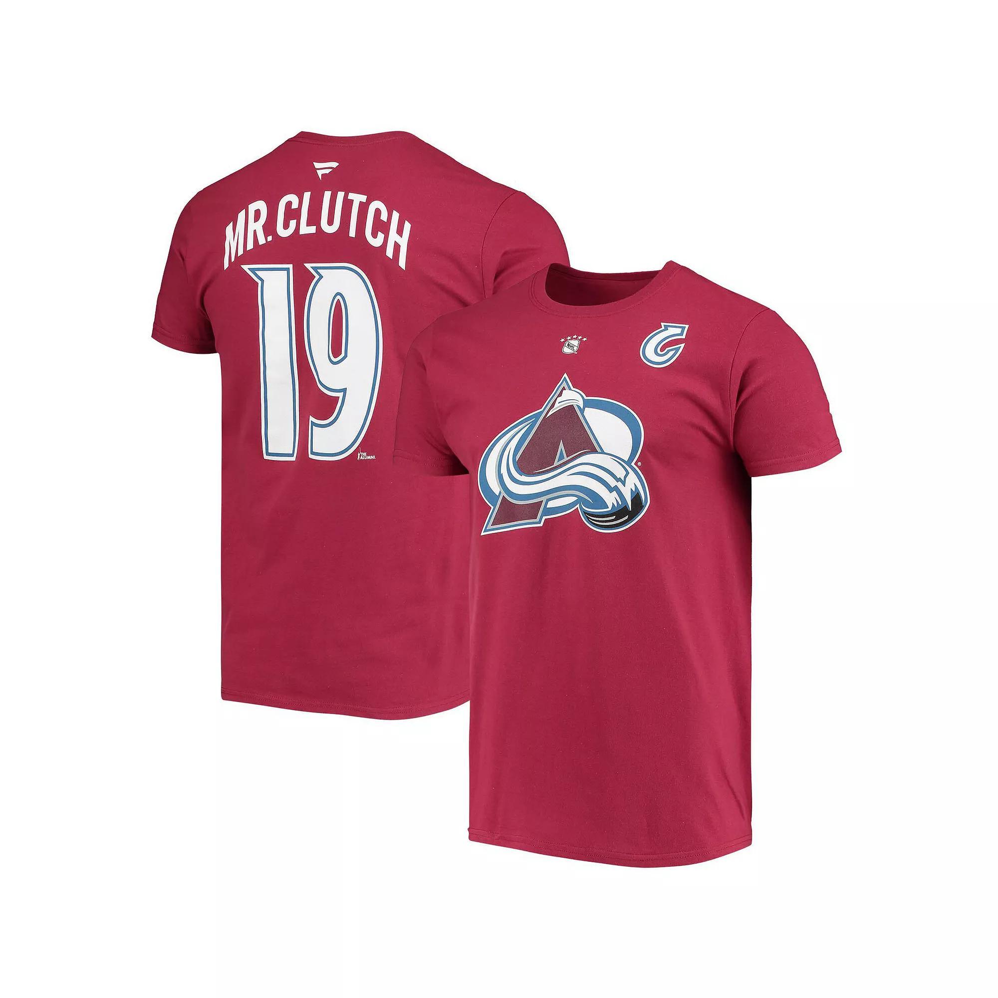 Men's Fanatics Branded Joe Sakic Burgundy Colorado Avalanche Authentic Stack Retired Player Nickname & Number T-Shirt, Size: Medium, Med Re Product Image