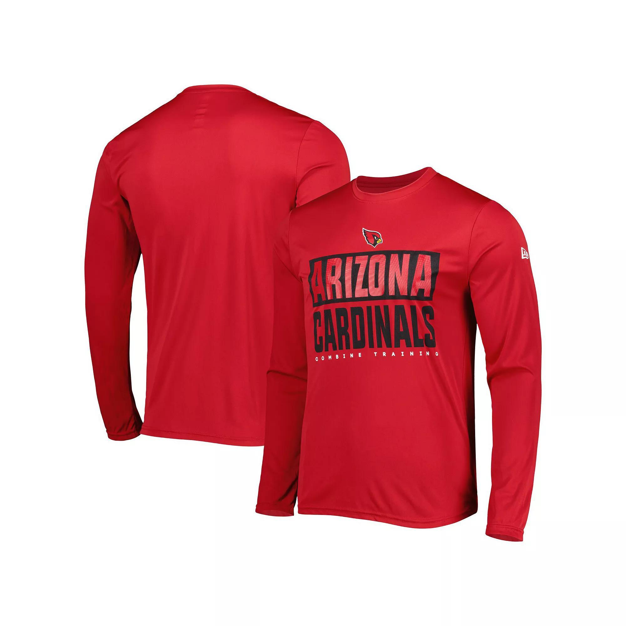 Men's New Era Cardinal Arizona Cardinals Combine Authentic Offsides Long Sleeve T-Shirt,  Product Image