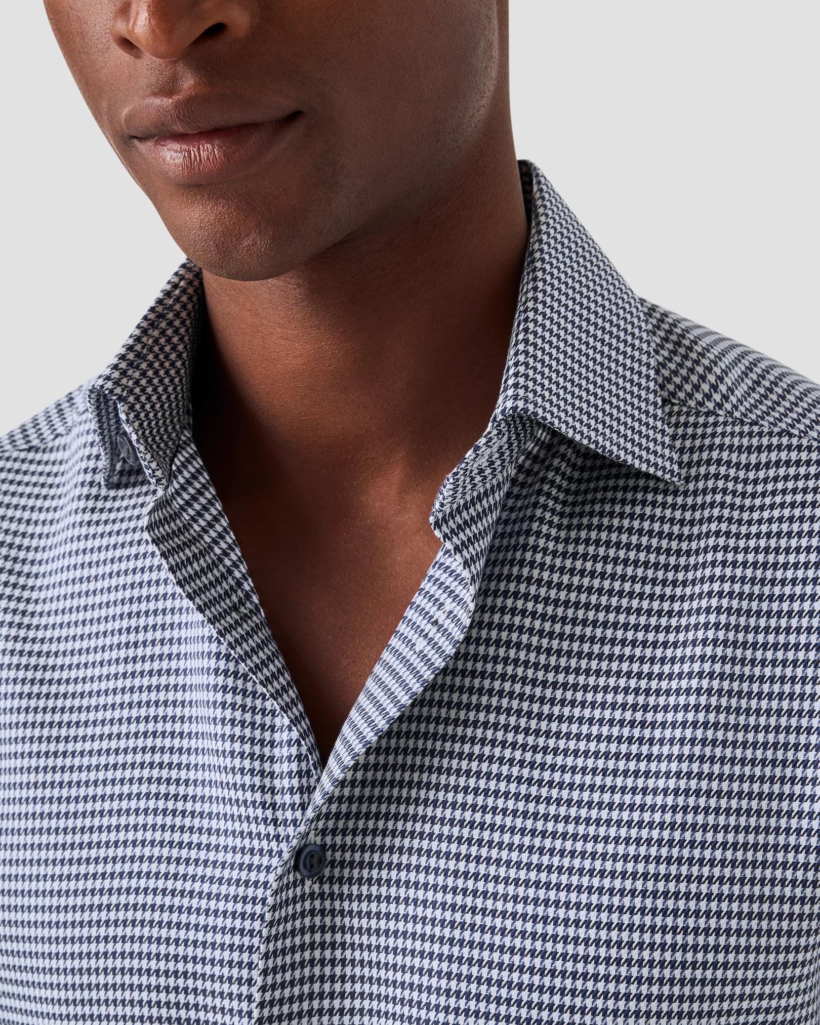 Eton Houndstooth Print Signature Twill Shirt Product Image