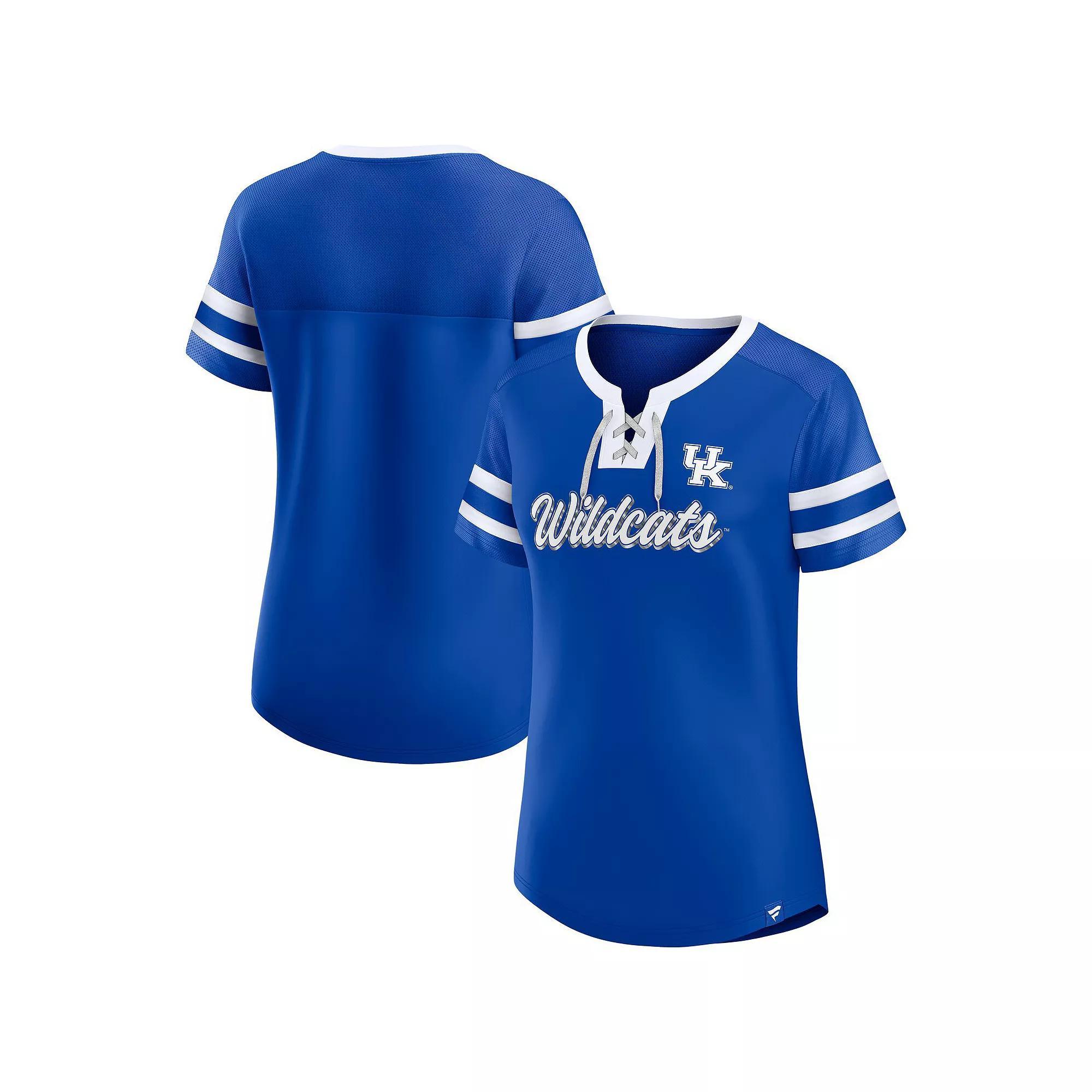 Women's Fanatics Royal Kentucky Wildcats Iconic Athena Lace-Up T-Shirt,  Product Image