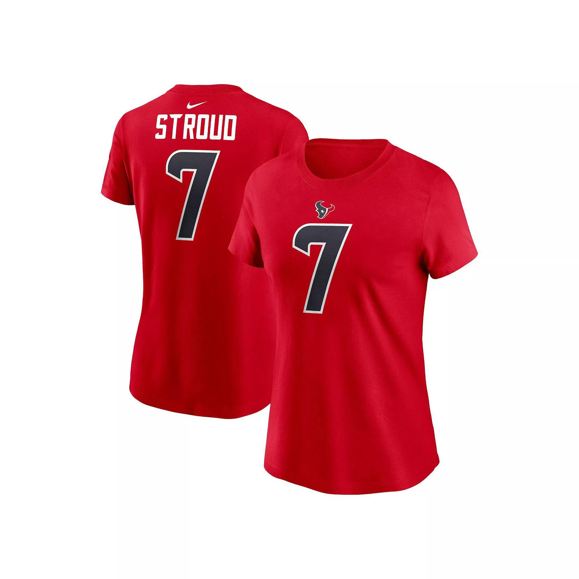 Womens Nike C.J. Stroud Houston Texans Player Name & Number T-Shirt Product Image