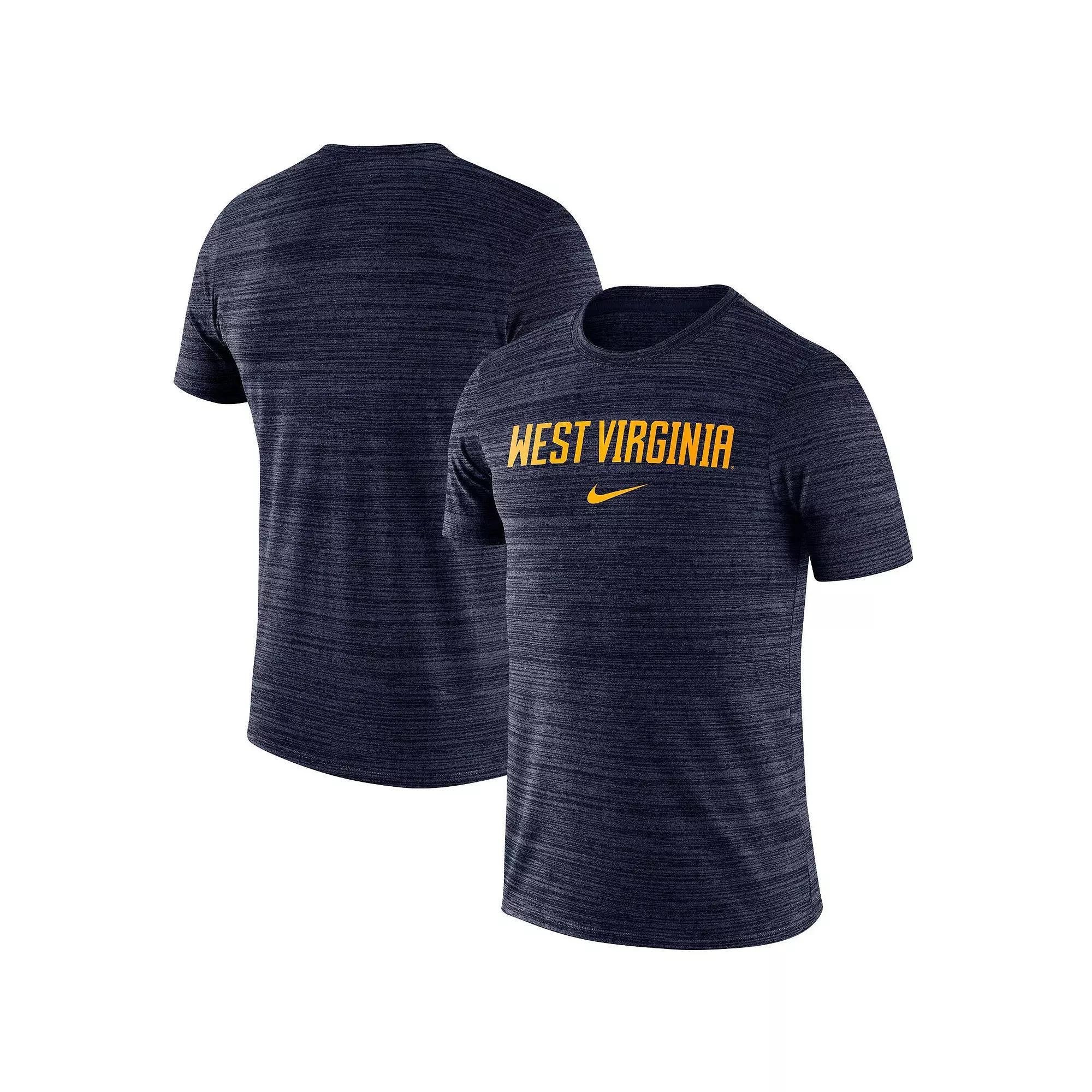 Men's Nike Navy West Virginia Mountaineers Velocity Performance T-Shirt, Size: Medium, Blue Product Image