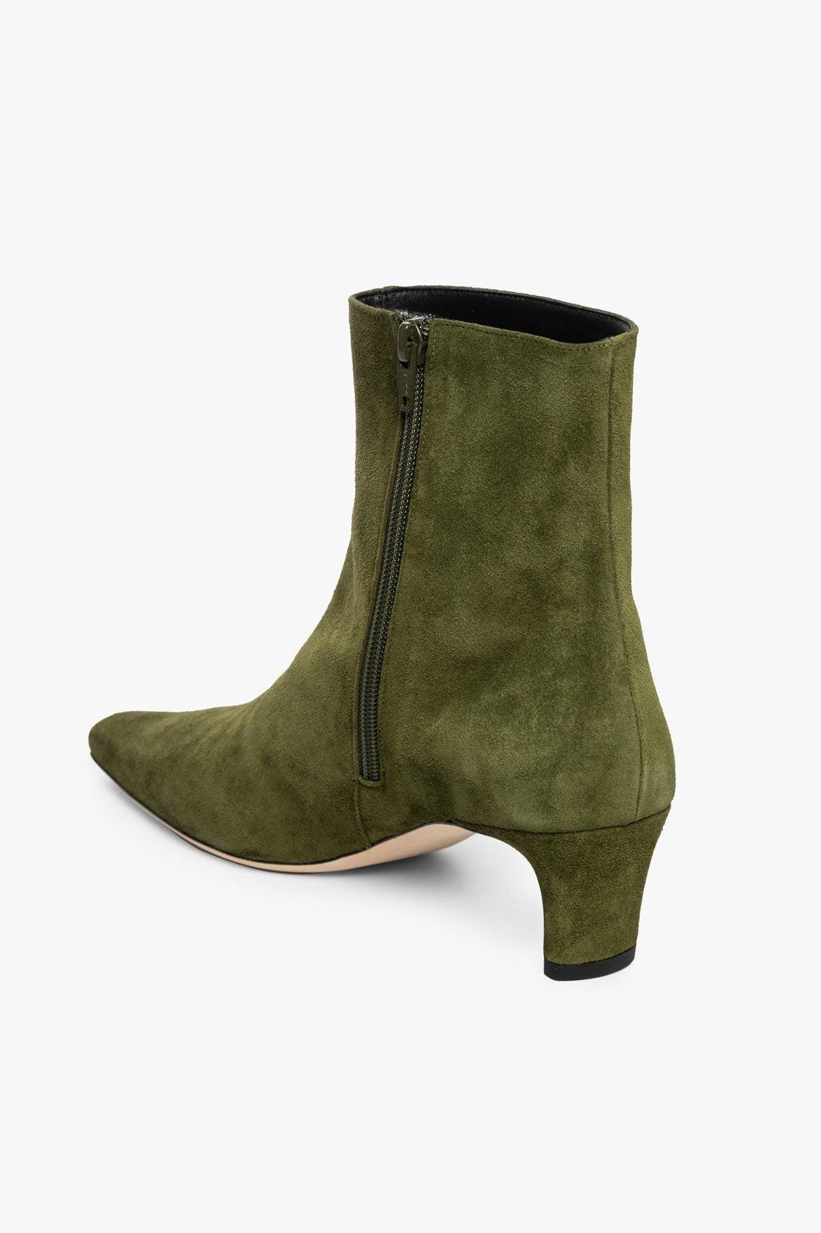 WALLY ANKLE BOOT | OLIVE SUEDE Product Image