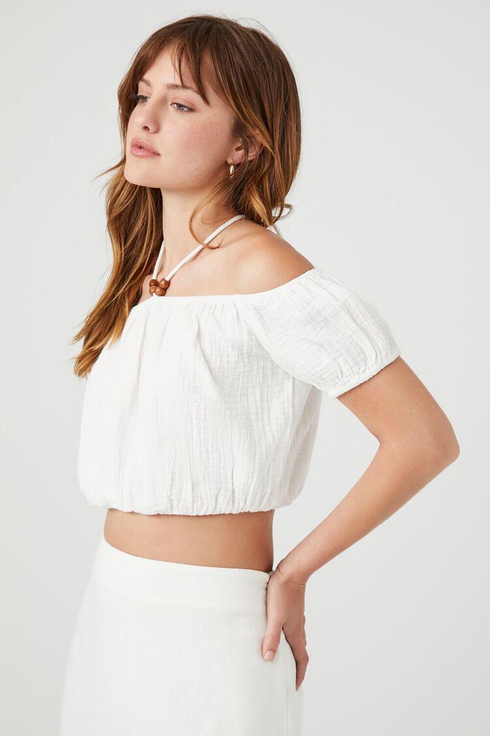 Off-the-Shoulder Halter Crop Top | Forever 21 Product Image