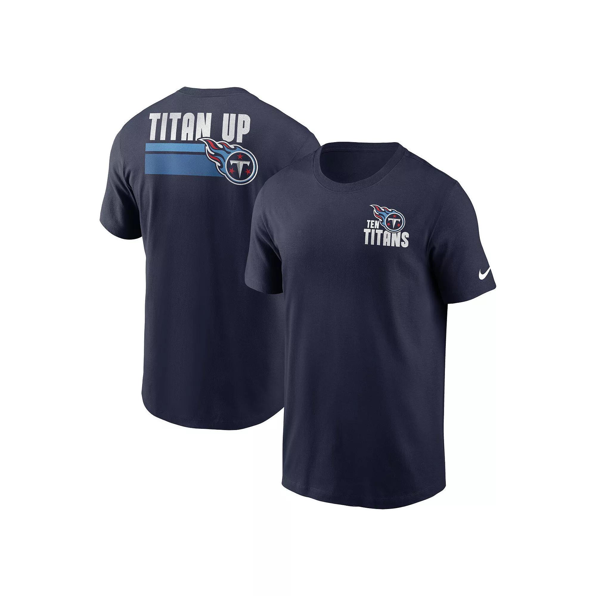 Men's Nike Navy Tennessee Titans Blitz Essential T-Shirt, Size: 2XL, Blue Product Image