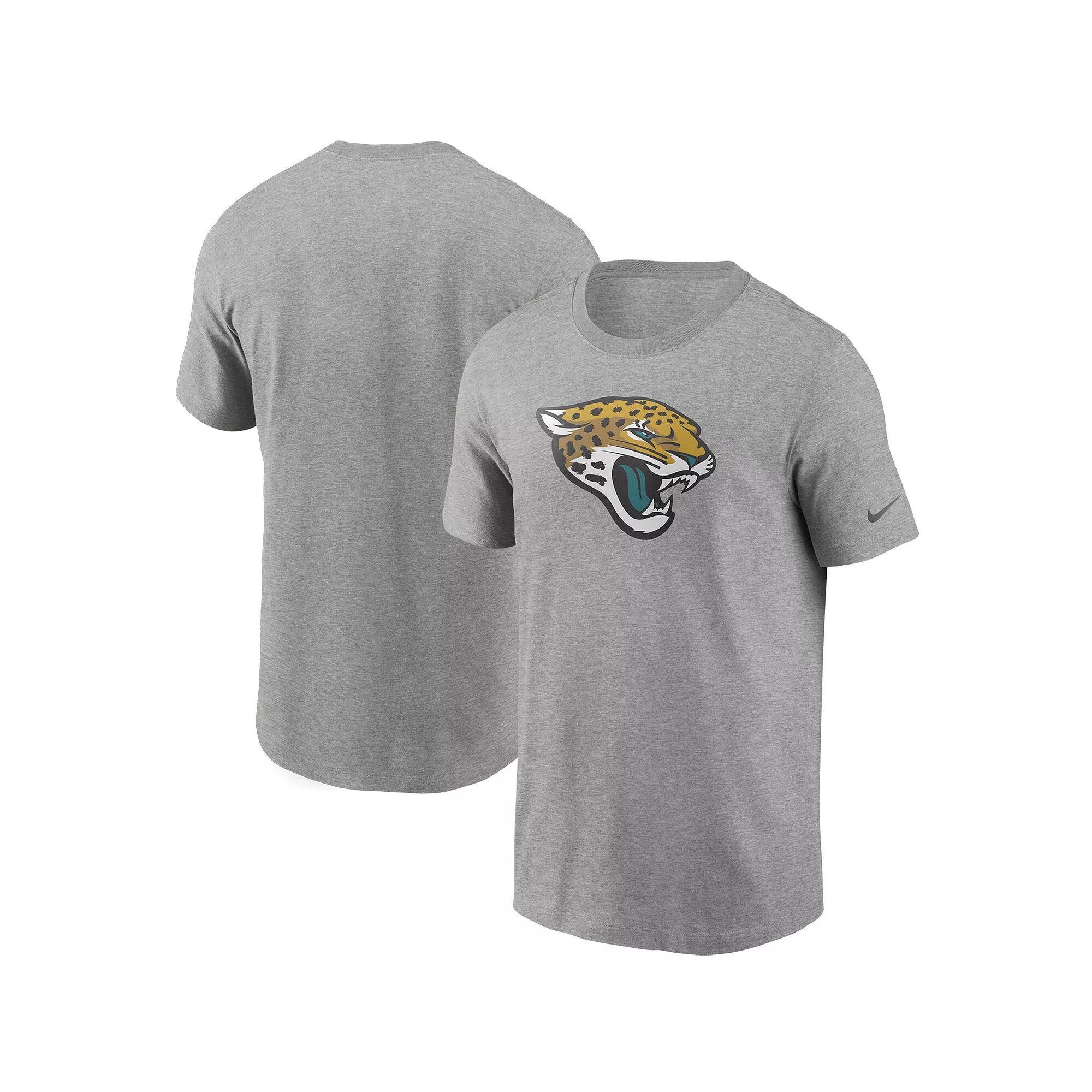 Men's Nike Heathered Gray Jacksonville Jaguars Primary Logo T-Shirt,  Product Image