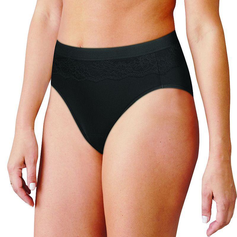 Womens Bali Beautifully Confident Hi-Cut Panty with Leak Protection Liner DFLLH1 Product Image