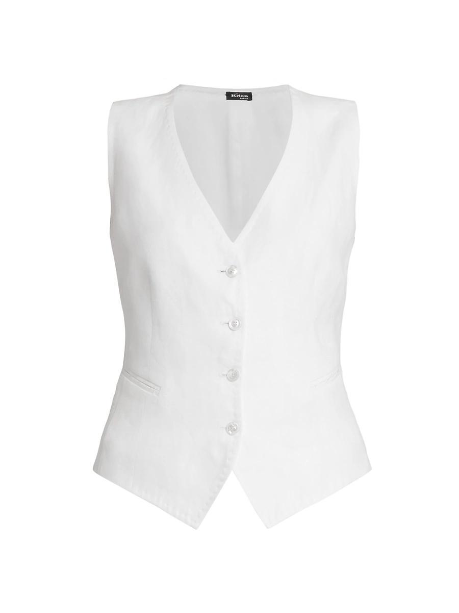 Womens Tailored Button-Front Vest Product Image