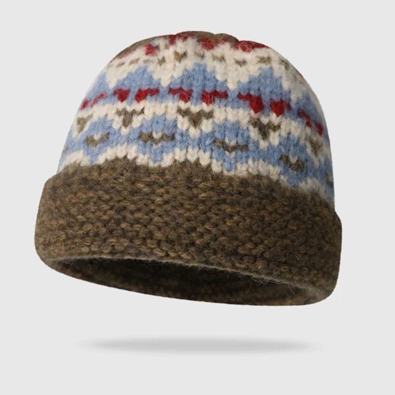 Patterned Knit Beanie Product Image