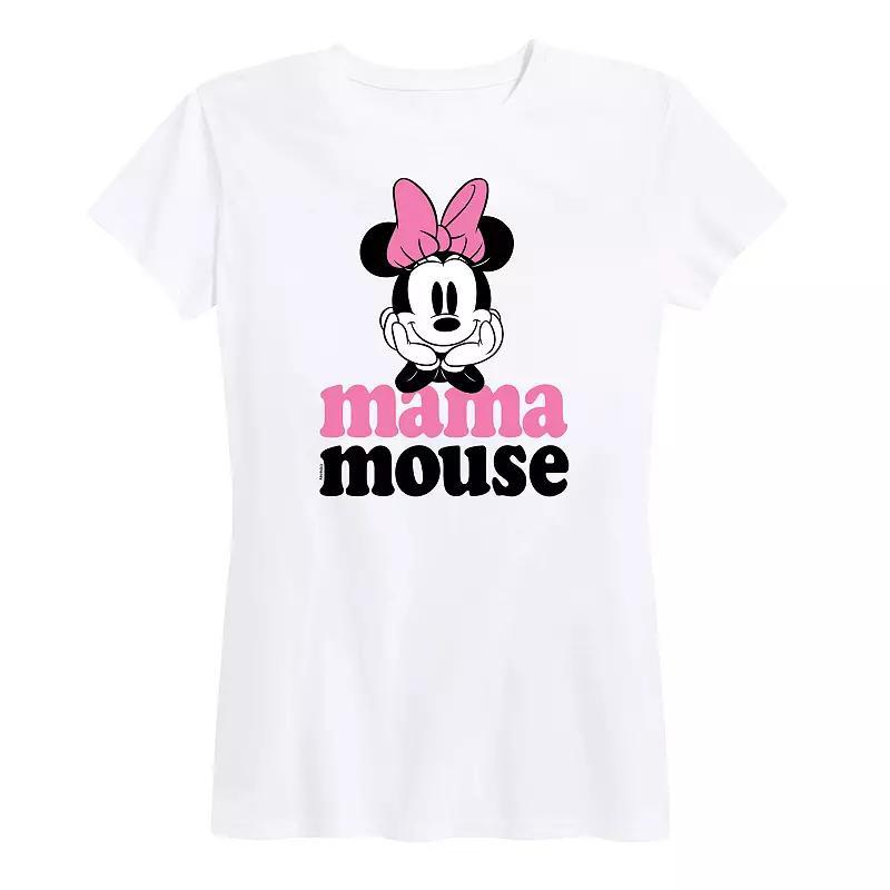 Disney's Minnie Mouse Women's Mama Graphic Tee, Size: Large, White Product Image