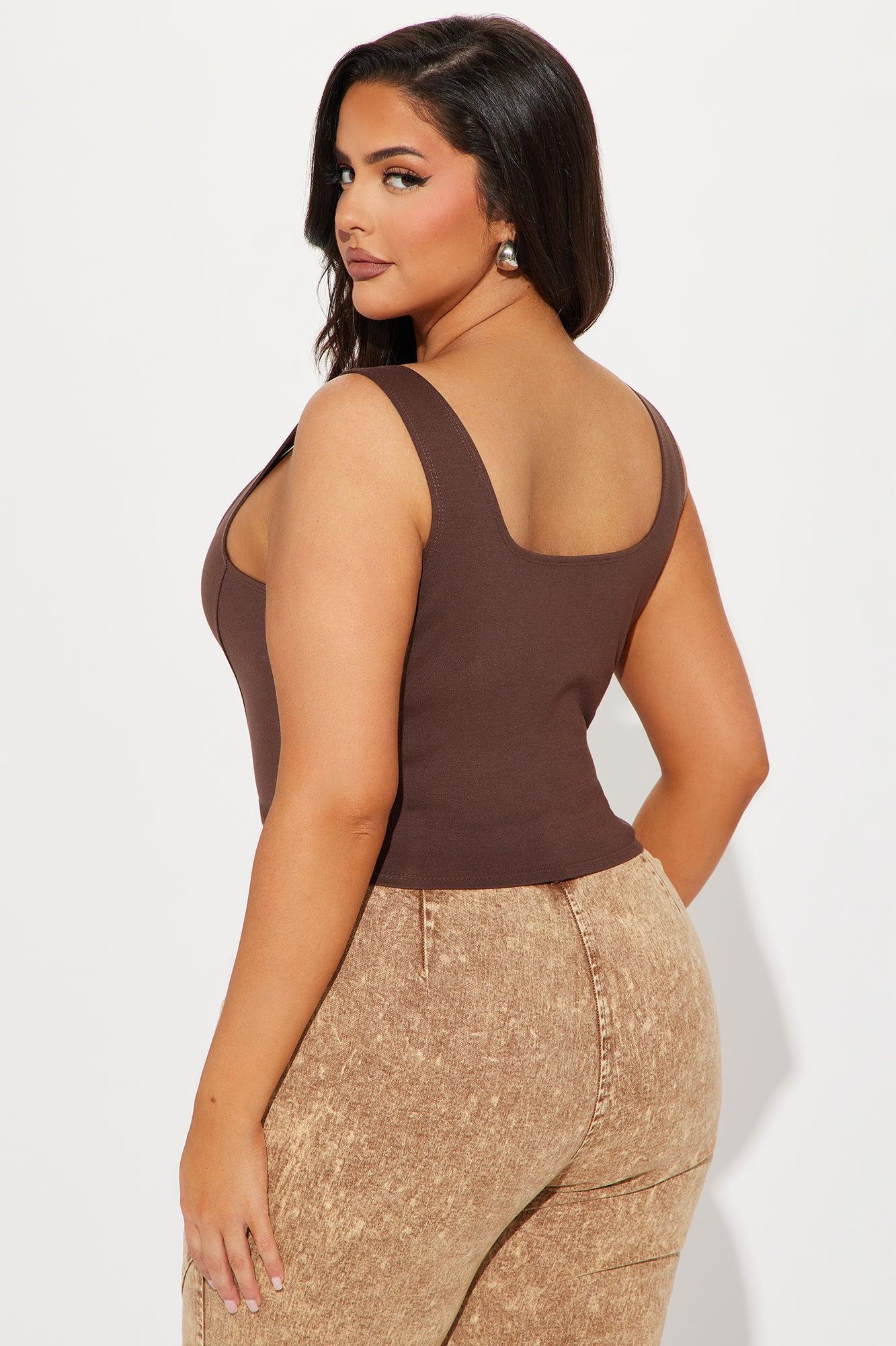 Belle Corset Top - Brown Product Image