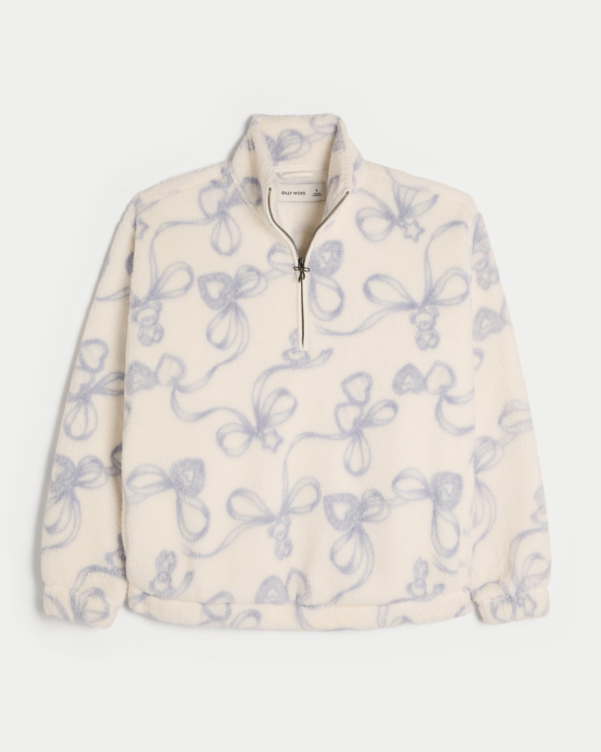 Gilly Hicks Cozy Mock-Neck Quarter-Zip Sweatshirt Product Image