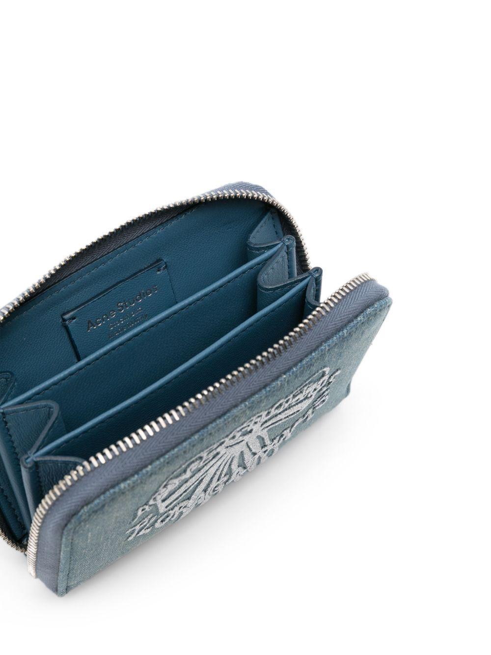 logo-print denim wallet Product Image