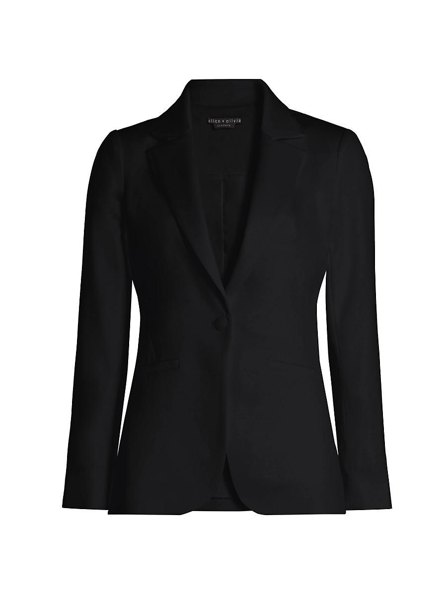 Womens Blake Satin-Back Crpe Fitted Blazer Product Image