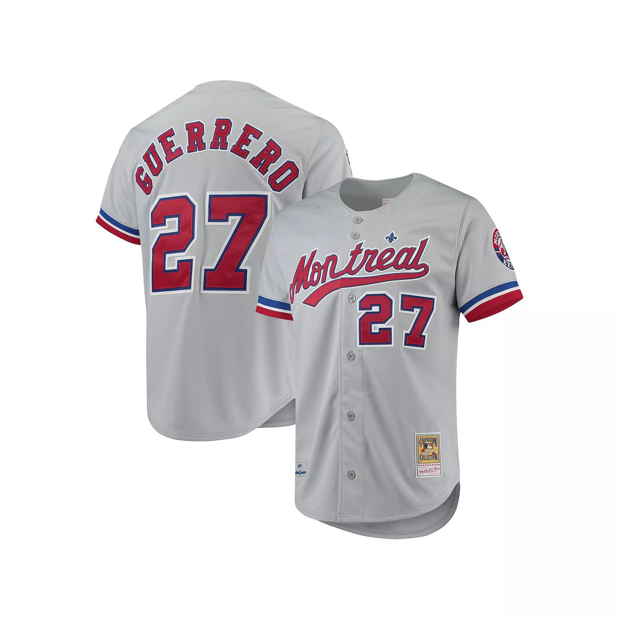 Men's Mitchell & Ness Vladimir Guerrero Gray Montreal Expos Cooperstown Collection Authentic Jersey,  Product Image