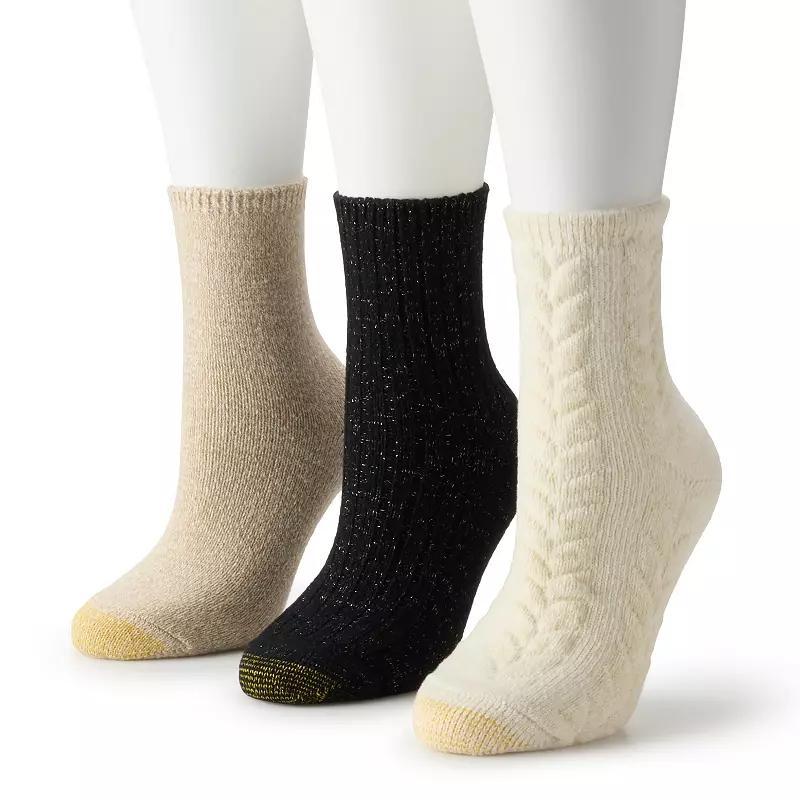 Womens GOLDTOE 3-pack Cable Crew Socks Set Product Image