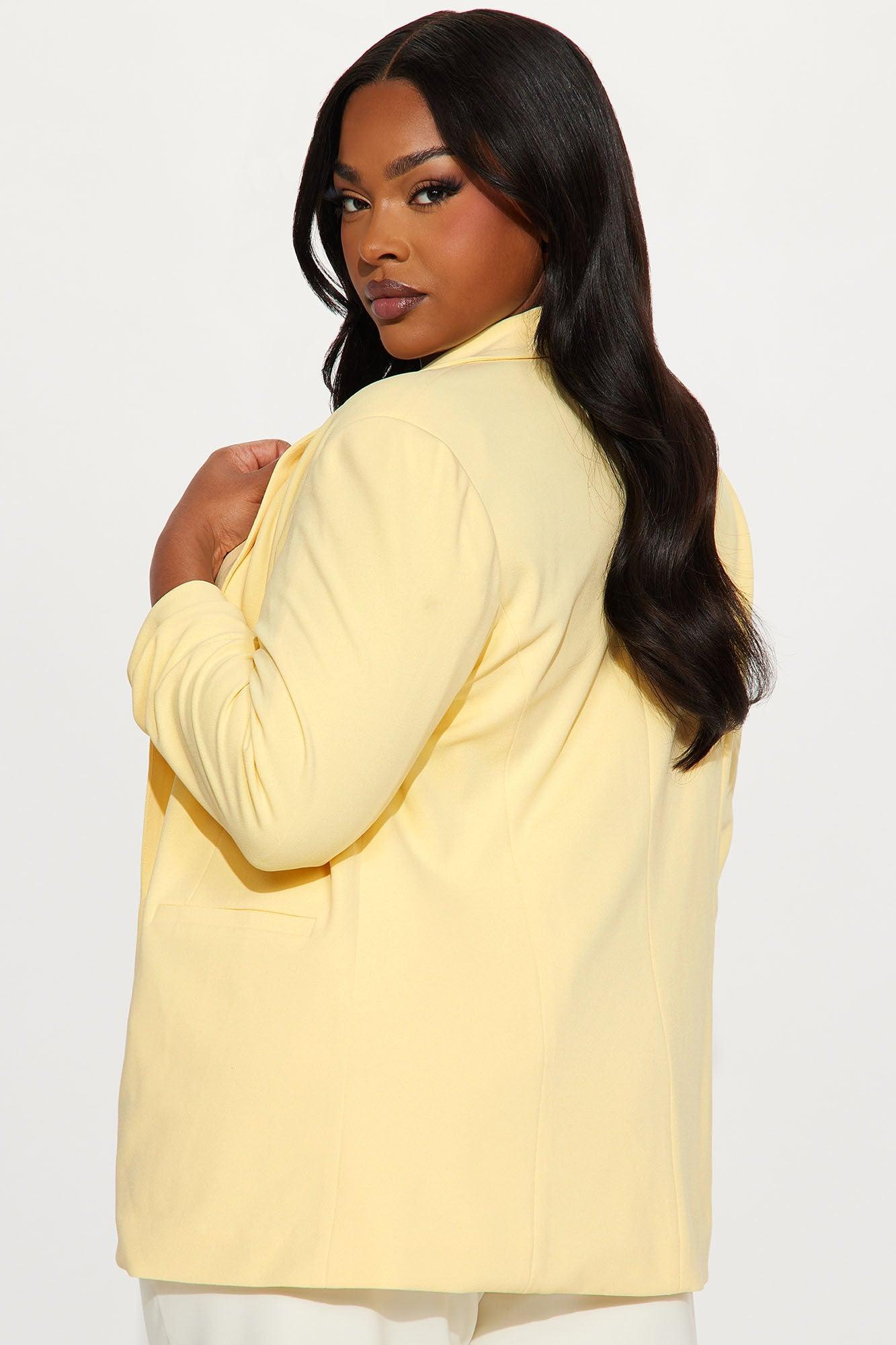 The Celine Blazer - Butter Yellow Product Image