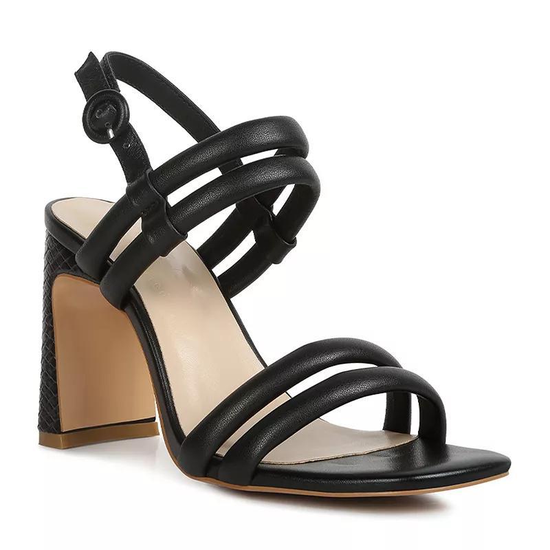 Rag & Co Avianna Womens Slim Block Heel Leather Sandals Product Image