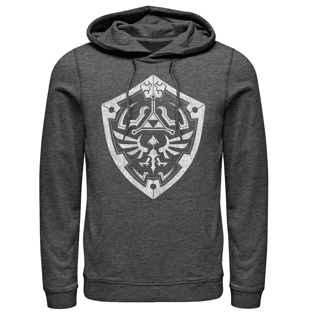 Men's Nintendo Zelda Link's Hylian Shield Distressed Logo Pullover Hoodie,  Product Image